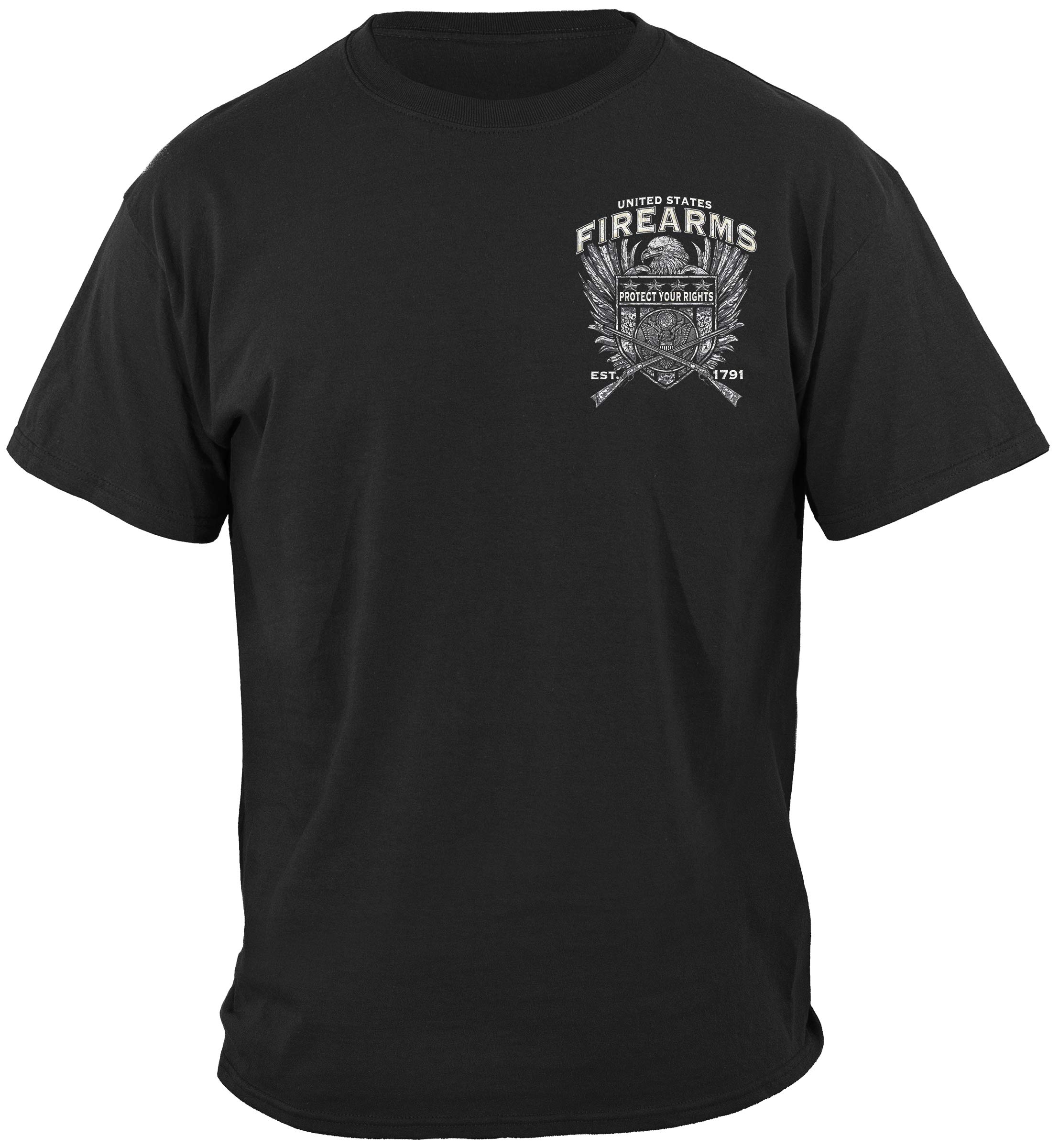 Erazor Bits 2nd Amendment T-Shirts for Men | Patriotic Gun Rights Shirt | American Flag & Constitution Design | Perfect for Shooting Range, Gun Shows & Political Rallies