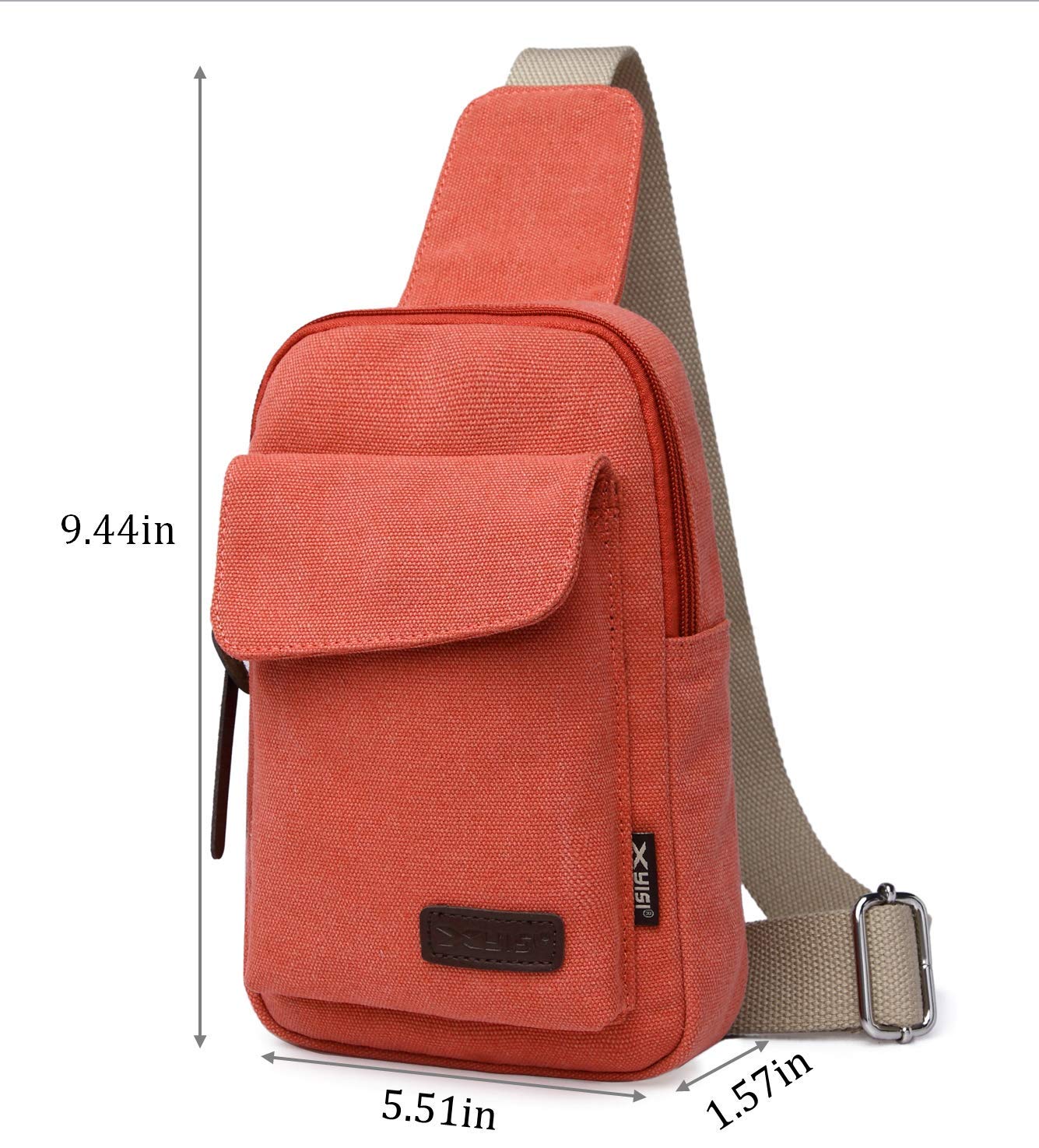 Wxnow Canvas Sling Bag Crossbody Backpack for Women & Men - Lightweight Chest Shoulder Bag - Perfect for Travel, Hiking, and Everyday Use
