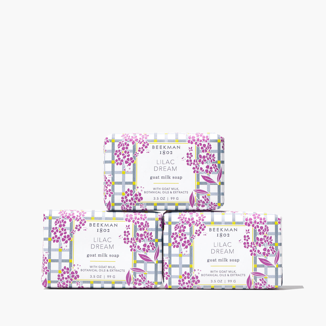 Lilac Dream 3-Pack Palm-Sized Bar Soap Set | Natural Handmade Soap with Floral Scent | Perfect for Bath, Shower & Gift Giving