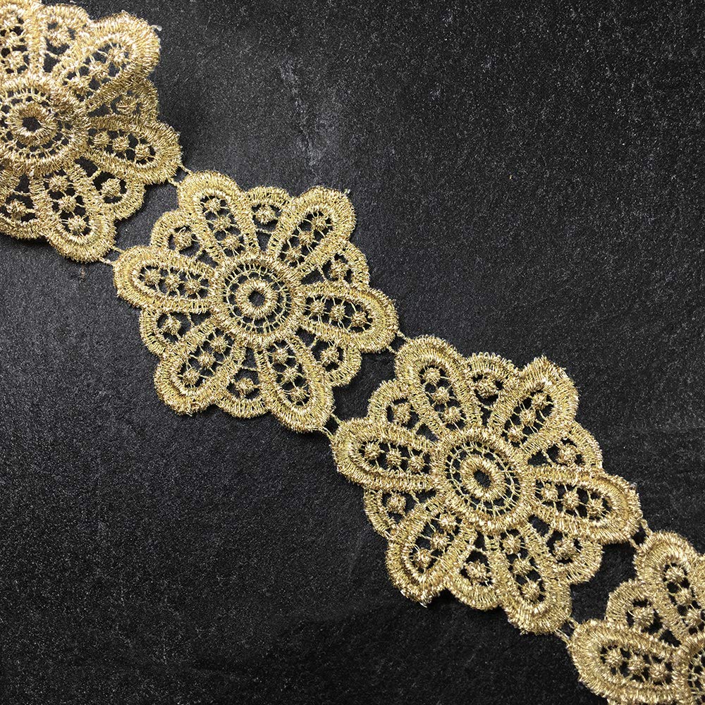 Gold Metallic Lace Trim 2