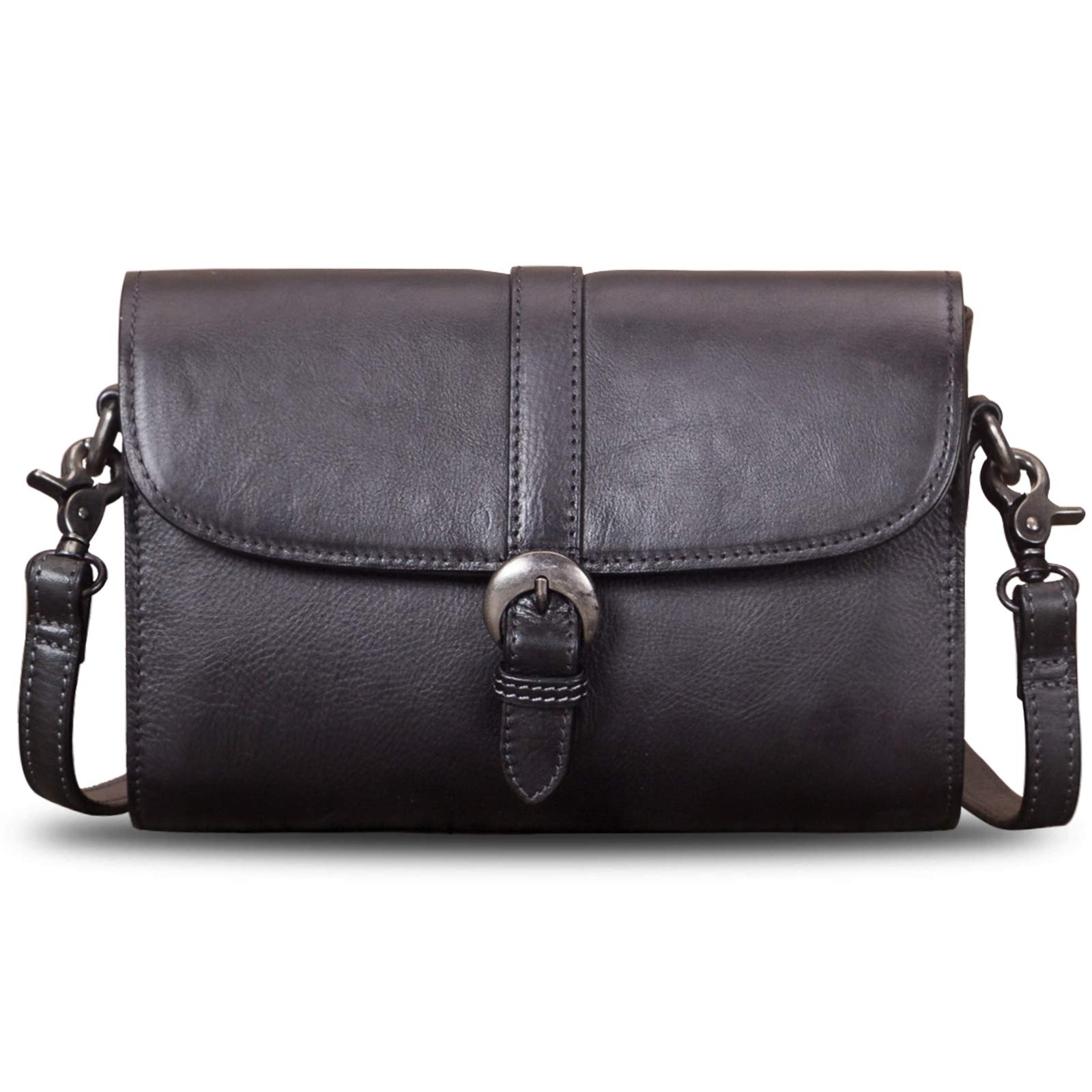 Genuine Leather Small Purses for Women - Vintage Real Leather Shoulder Bag, Crossbody Purse & Satchel with Adjustable Strap - Perfect for Daily Use, Travel & Special Occasions