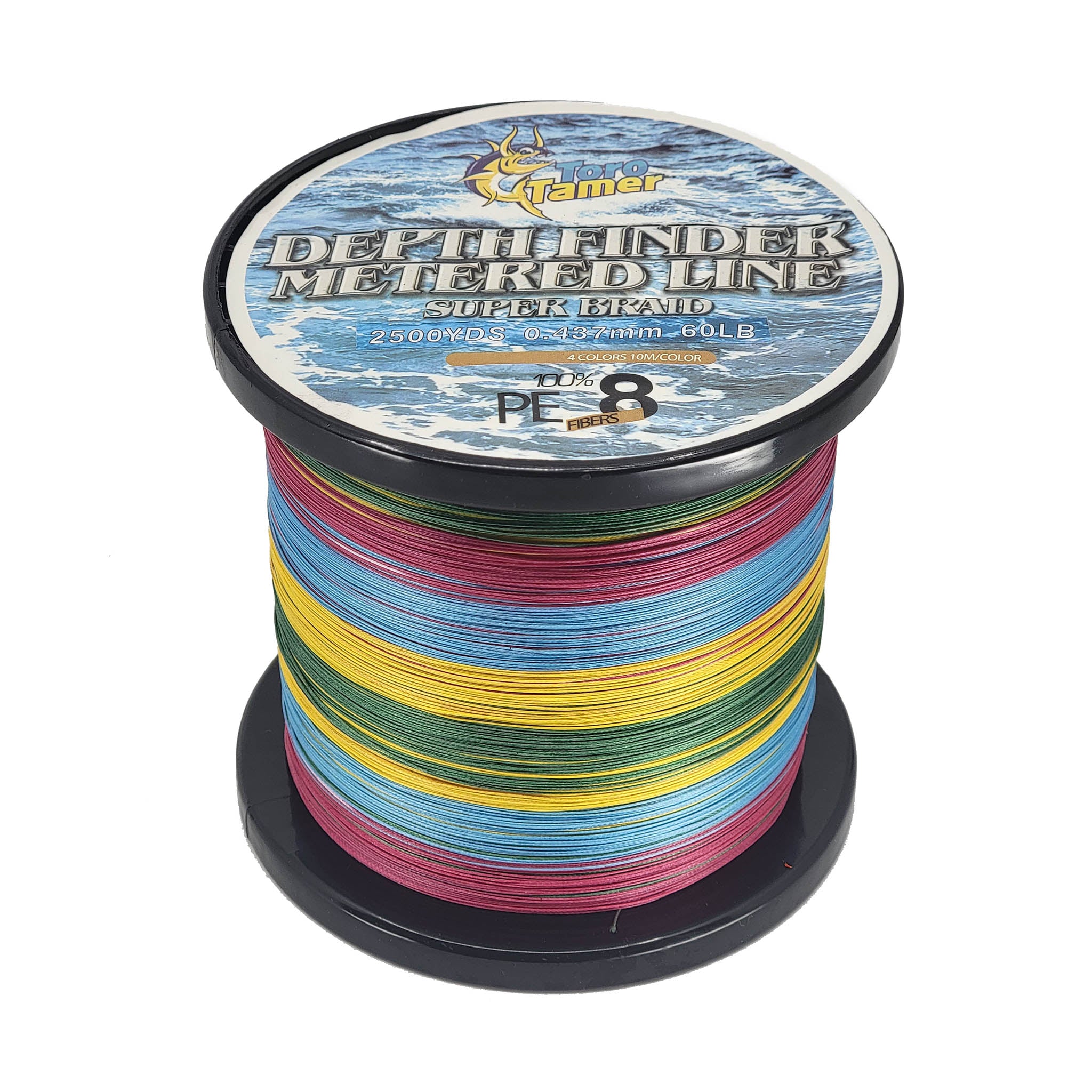 Toro Tamer 8 Strand Solid Braid Fishing Line - 2500 Yards - High Strength Saltwater & Freshwater Fishing Line for Deep Sea, Surf Casting, and Offshore Angling