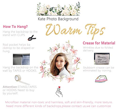 Kate Valentines Floral Photo Backdrop - 8x8ft Portrait Background for Valentine's Day Party, Kids Events, Home Decor & Photoshoots | Perfect for Wedding, Birthday & Family Photo Sessions