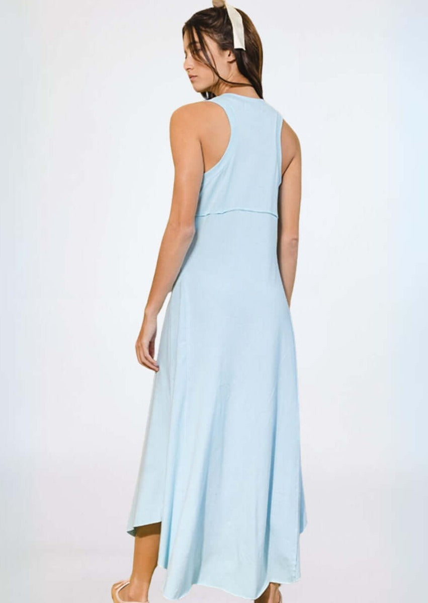 Premium Cotton Racerback Tank Dress - Made in USA by Bucket List - Perfect for Summer Outfits, Beach Vacations & Casual Wear