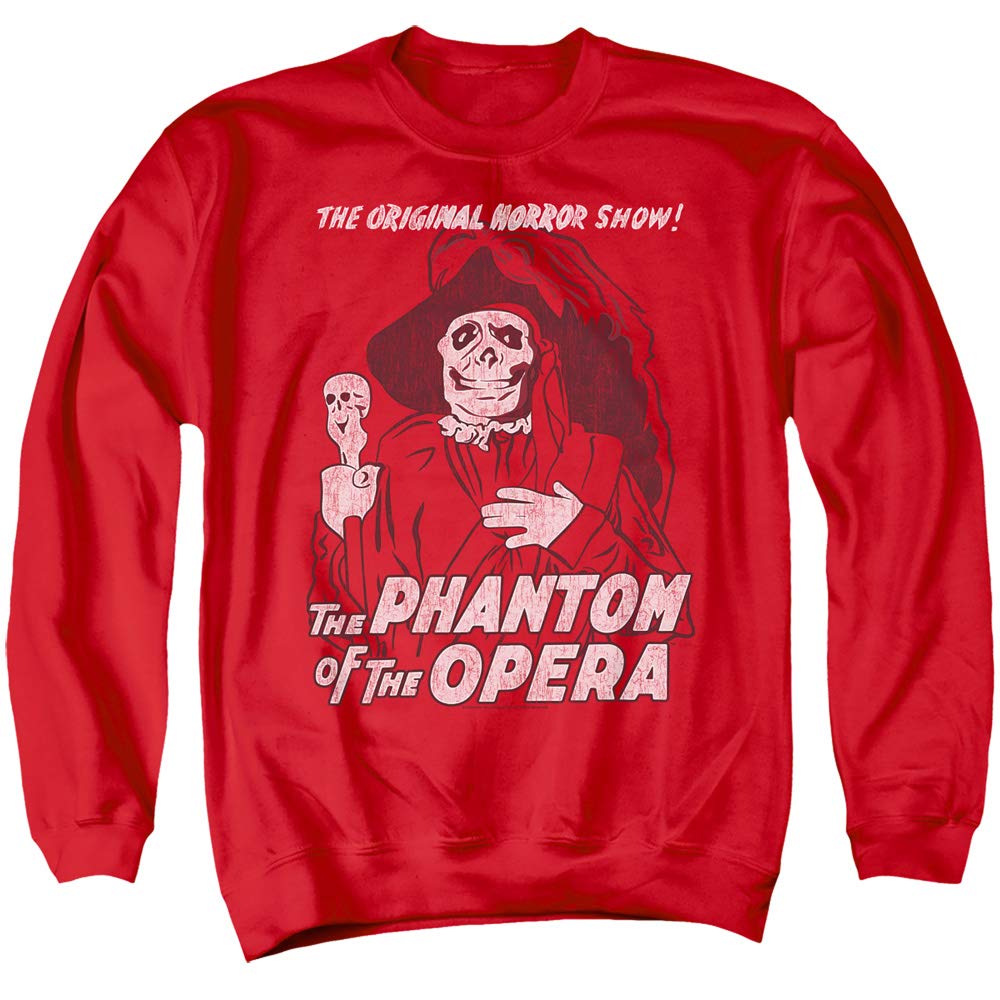 Original The Phantom of The Opera Horror Sweatshirt - Red Pullover Hoodie for Halloween, Cosplay & Gothic Fashion