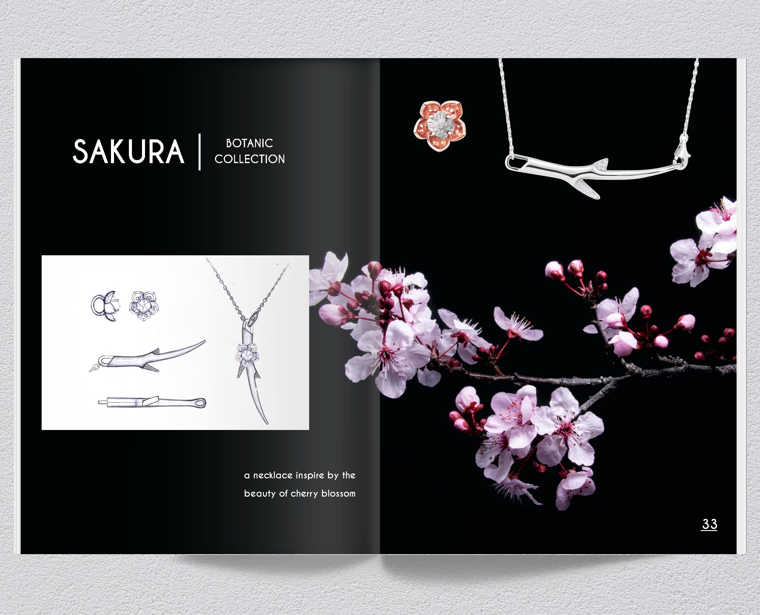 Emerald Floral Pendant Necklace - Silver Tree Branch Necklace - Rose Quartz Sakura Twig Jewelry for Women, Gift for Her, Boho Chic Style, Perfect for Weddings & Special Occasions