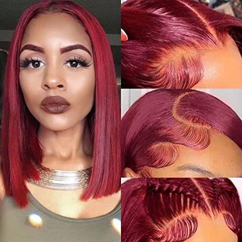 Burgundy T-Part Wig