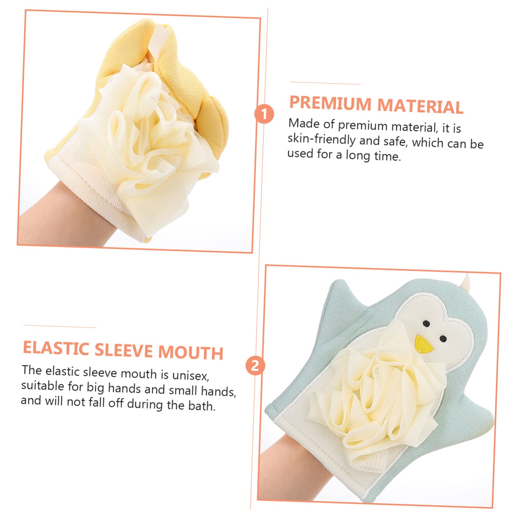 Beautifu 2-Pack Exfoliating Shower Gloves for Self Tanner Application - Body Scrub & Skin Cleansing Mitts - Perfect for Spa Day, Tanning Routine & Gentle Exfoliation