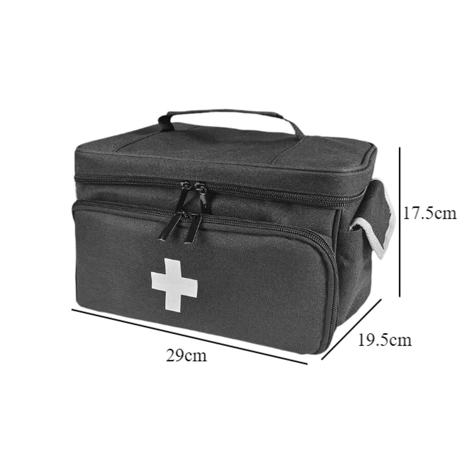 Milageto Empty First Aid Bag - Portable Medicine Storage Organizer for Emergency Kits | Perfect for Workplace, Gym, Camping, Office & Travel First Aid Supplies