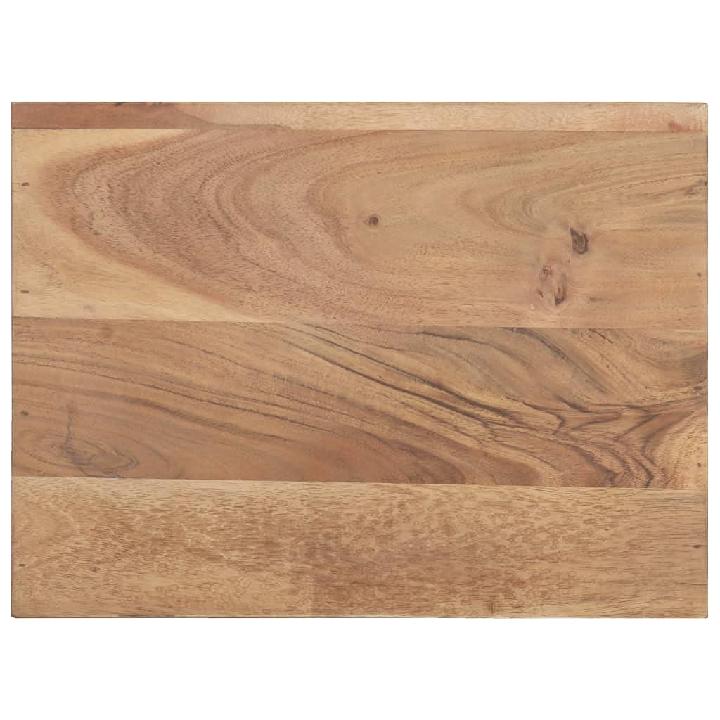Modern Acacia Wood Nightstand with Live Edges - 15.7
