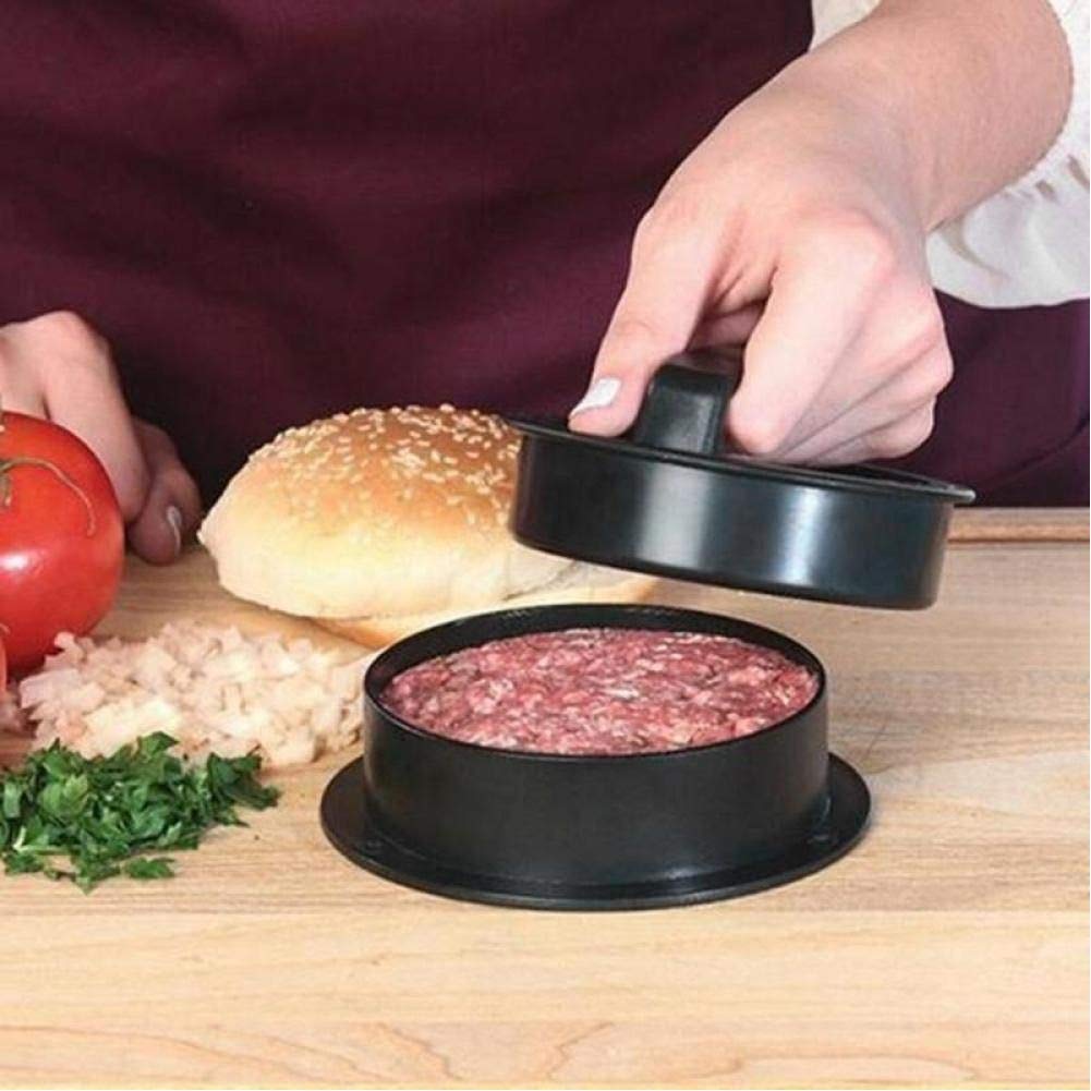 KAUTO ABS Hamburger Press Maker - Non-Stick Round Patty Mold for Beef, Chef Shape Press for Perfect Cutlets | Ideal for BBQ, Grilling & Home Kitchen Use