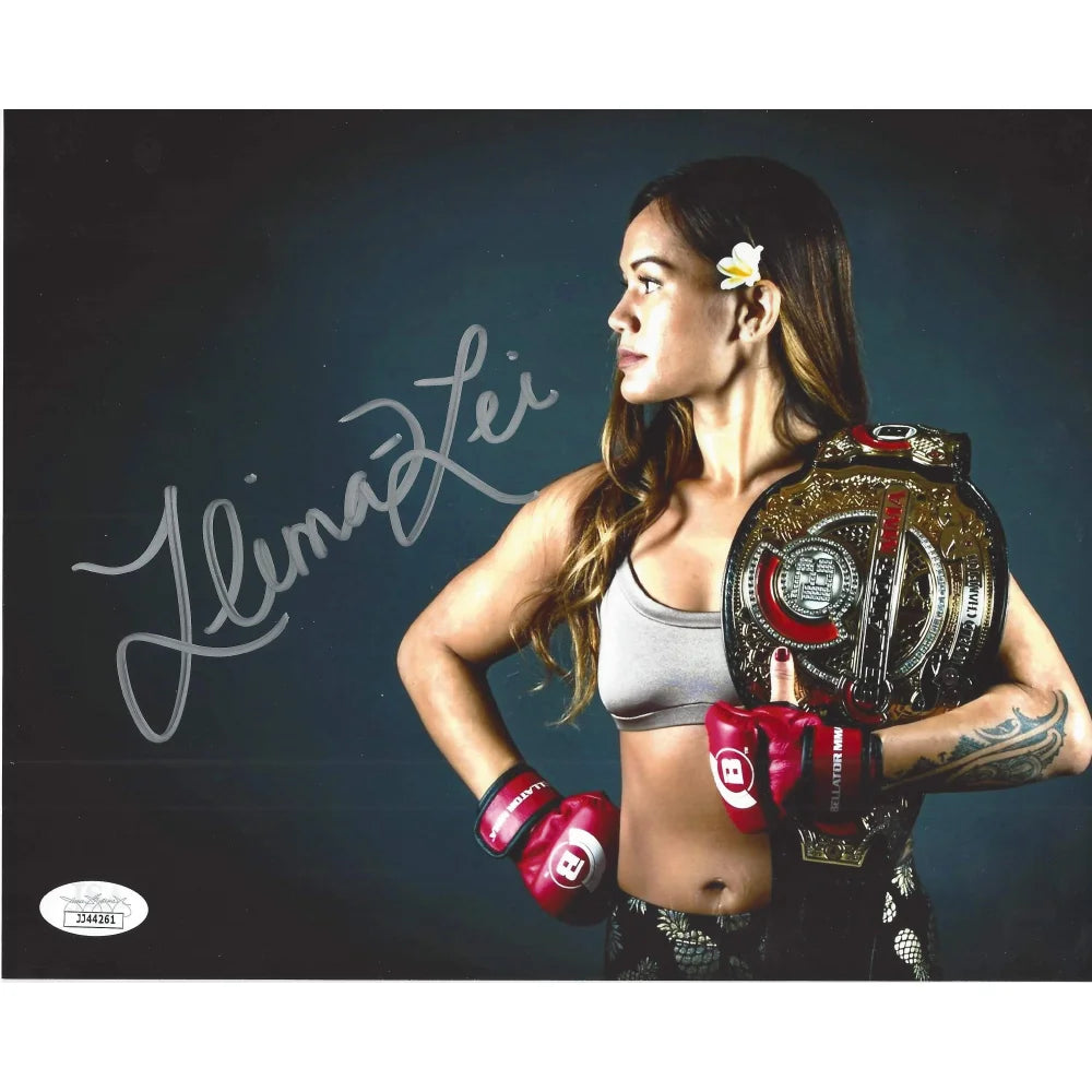 Ilima-Lei Macfarlane Autographed 8x10 Photo with JSA COA - Bellator MMA Champion - Collectible Memorabilia for Sports Fans & Home Decor