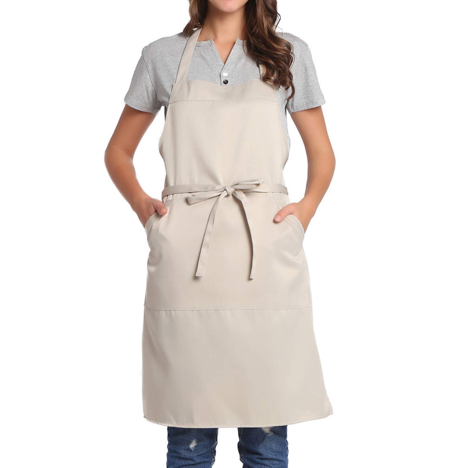 Adjustable Chef Bib Apron for Women & Men - 18 Color Options - Long Ties Kitchen Cooking Apron - Perfect for BBQ, Baking, Grilling & Restaurant Work