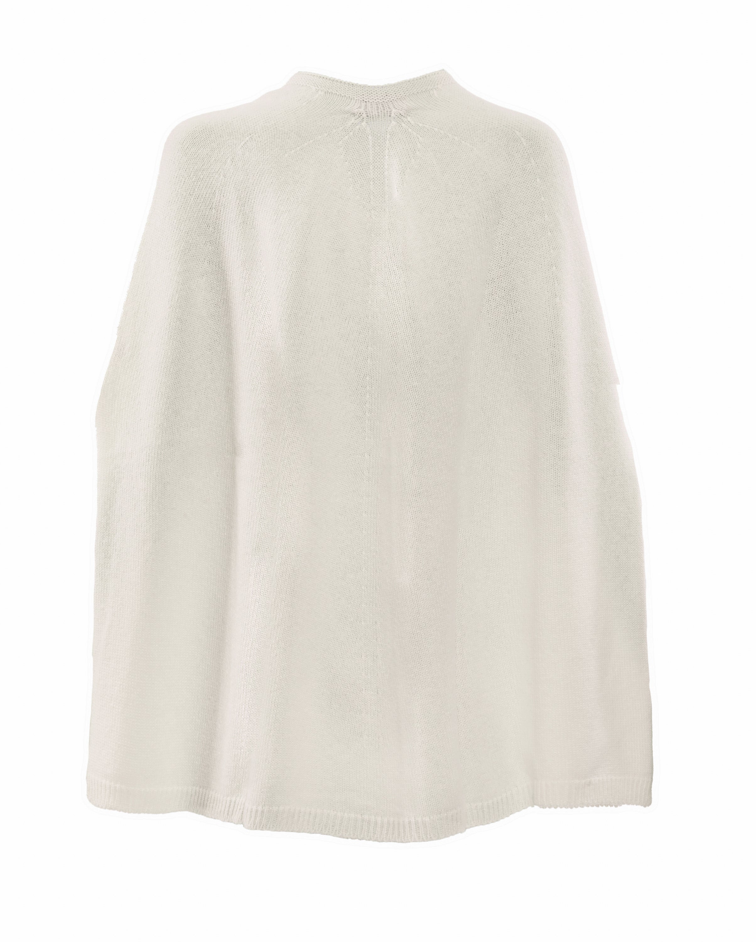 Luxury Women's Pure Cashmere Cable Knit Poncho - Soft Winter Shawl Wrap, Elegant Milk White Cashmere Sweater for Fall & Winter Fashion, Perfect for Office, Travel and Holiday Outfits