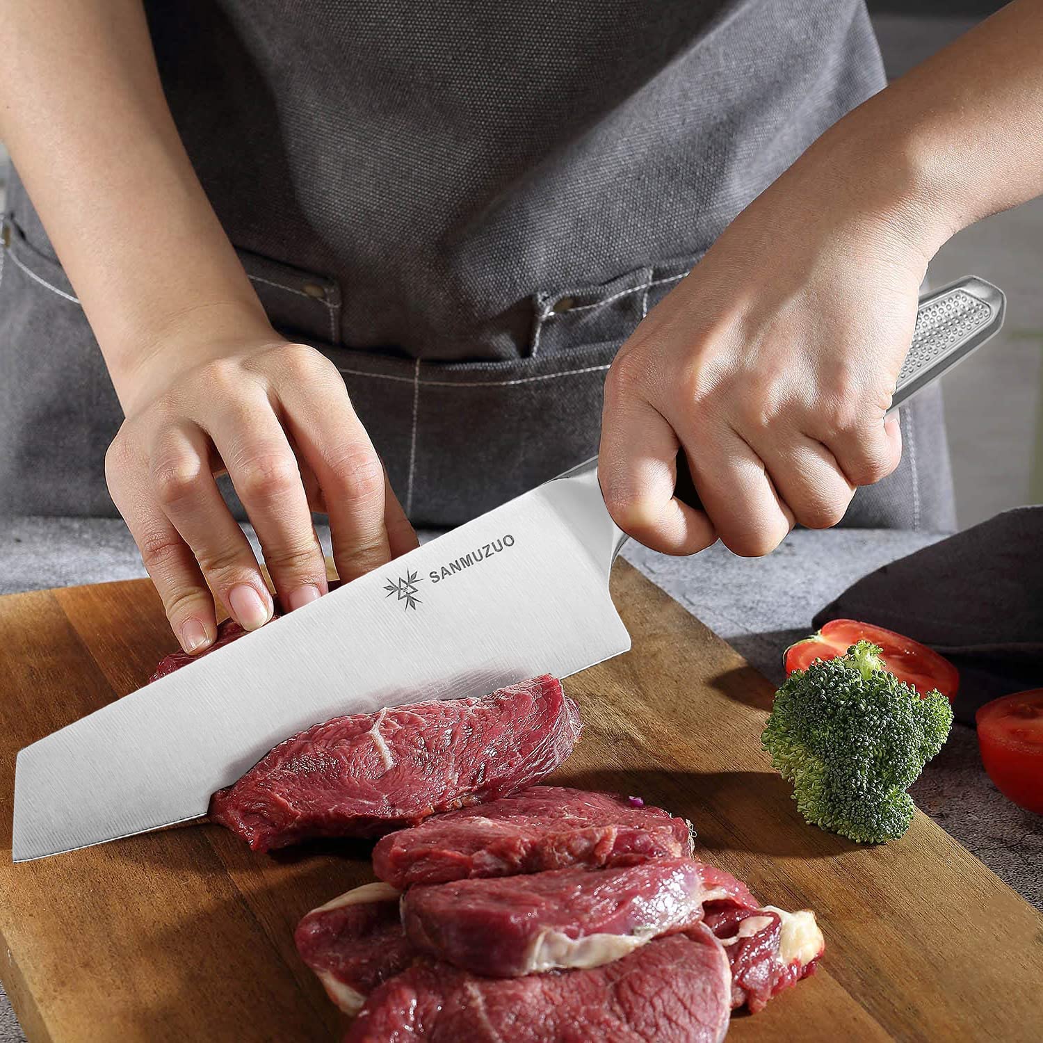 Premium 7-Piece Stainless Steel Kitchen Knife Set - Professional Chef Knives for Cooking, Slicing & Dicing - Zhen Series - Ideal for Home Chefs & Culinary Enthusiasts
