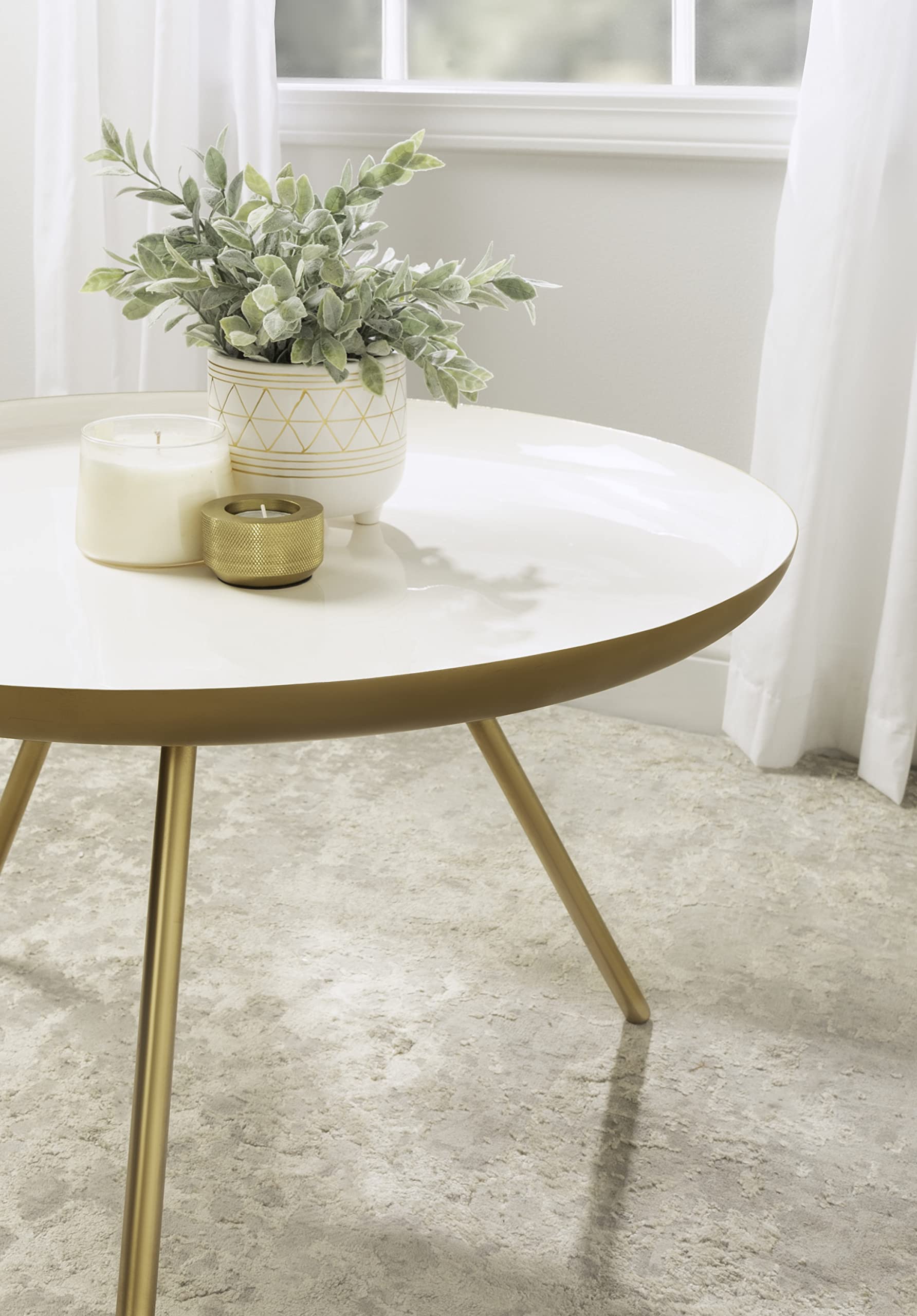 Kate & Laurel Laranya Modern Metal Coffee Table - 25