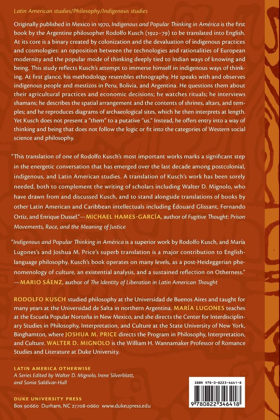 Indigenous and Popular Thinking in Latin America - Latin America Otherwise Book | Explore Latin American Culture, History & Philosophy for Academic Studies & Research