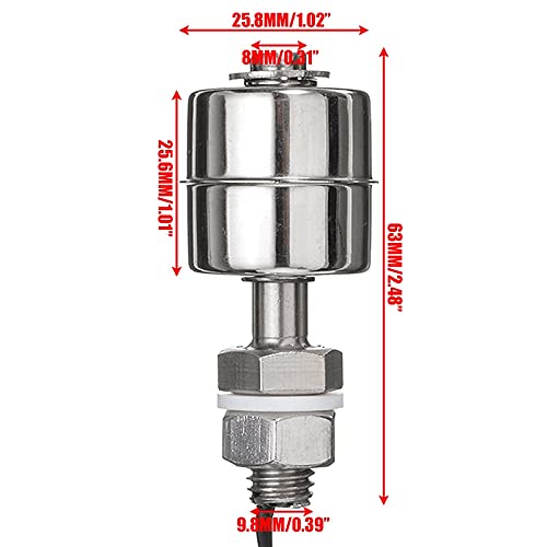 Stainless Steel Float Sensor Switch for Water Pump Control - Automatic Liquid Level Controller for Home & Industrial Use
