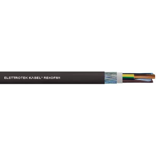1 AWG 4C Stranded Bare Copper Shielded Thermoplastic Halogen Free RE4(O)FM1 0.6/1KV Low Voltage Cable - Ideal for Industrial Wiring, Solar Panel Installations, and Underground Electrical Applications