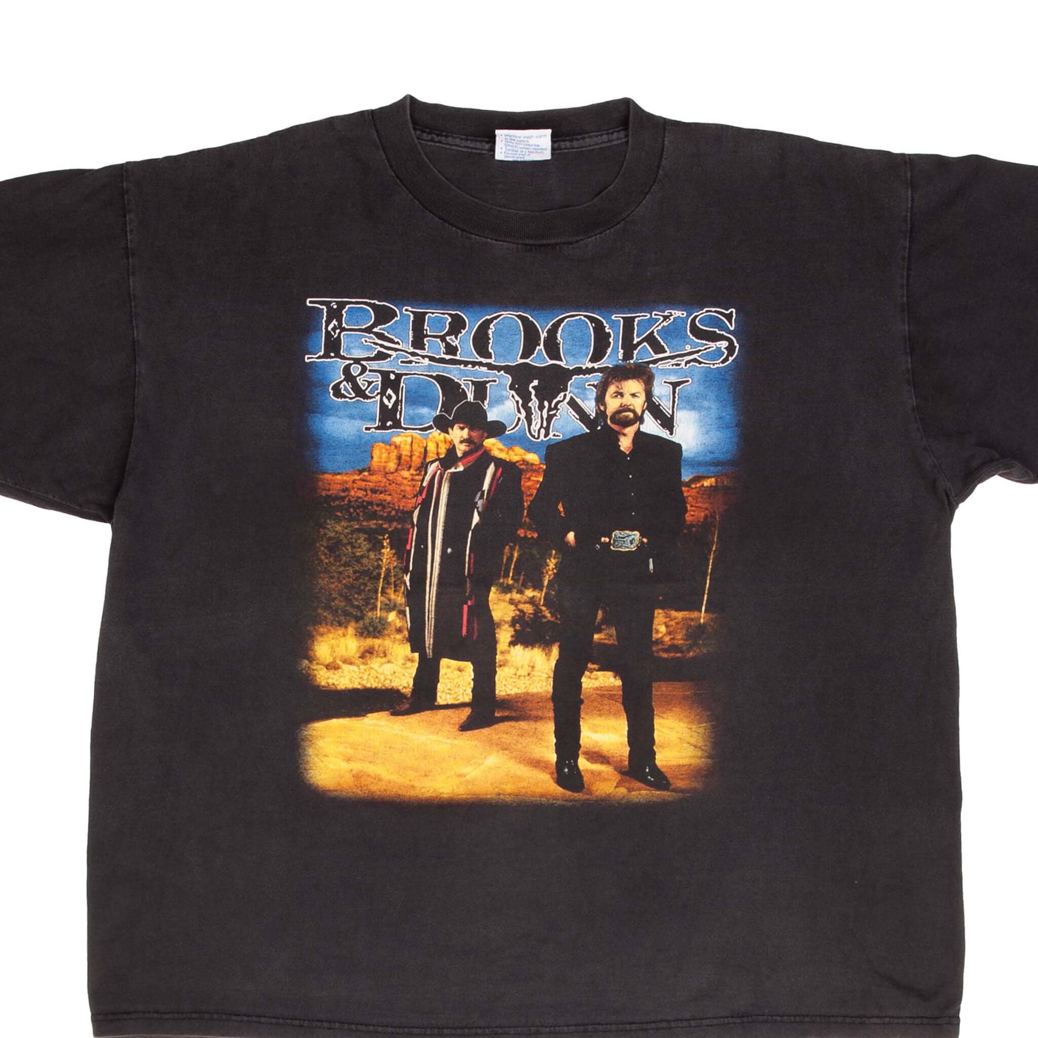 Vintage Brooks & Dunn 1990s Graphic Tee Shirt - XL Size - Retro Country Music Band Tour Merch - Perfect for Concerts & Casual Wear