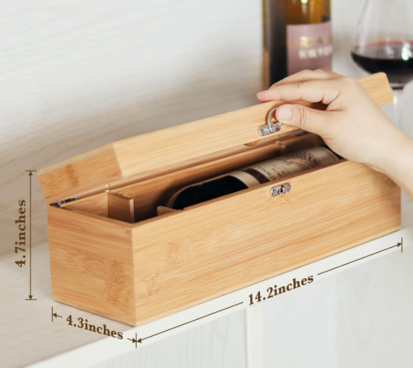 Personalized Wine Gift Set - Engraved Wine Box with Glasses - Elegant Wedding, Housewarming & Closing Gift for Couples - Perfect for Anniversaries, Holidays & Special Occasions