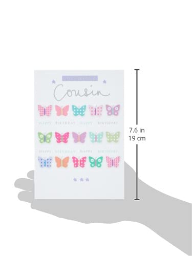 Birthday Card for Cousin - 7 x 5 Inch Greeting Card with Envelope - Piccadilly Greetings - Perfect for Birthday Wishes & Special Occasions