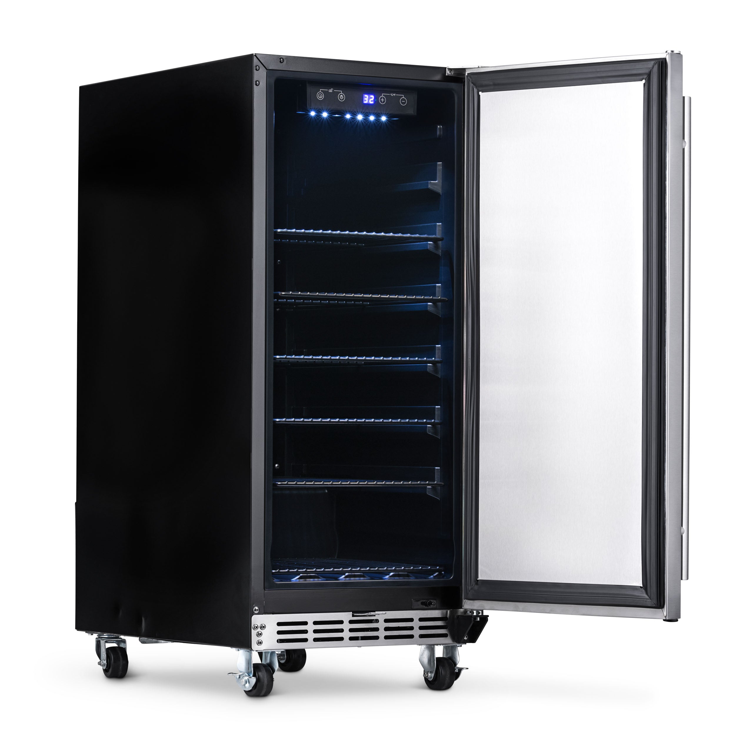 Newair® 90 Can Built-In Outdoor Beverage Refrigerator - Energy Efficient Compact Beer Cooler for Patio, Poolside & Backyard Entertaining