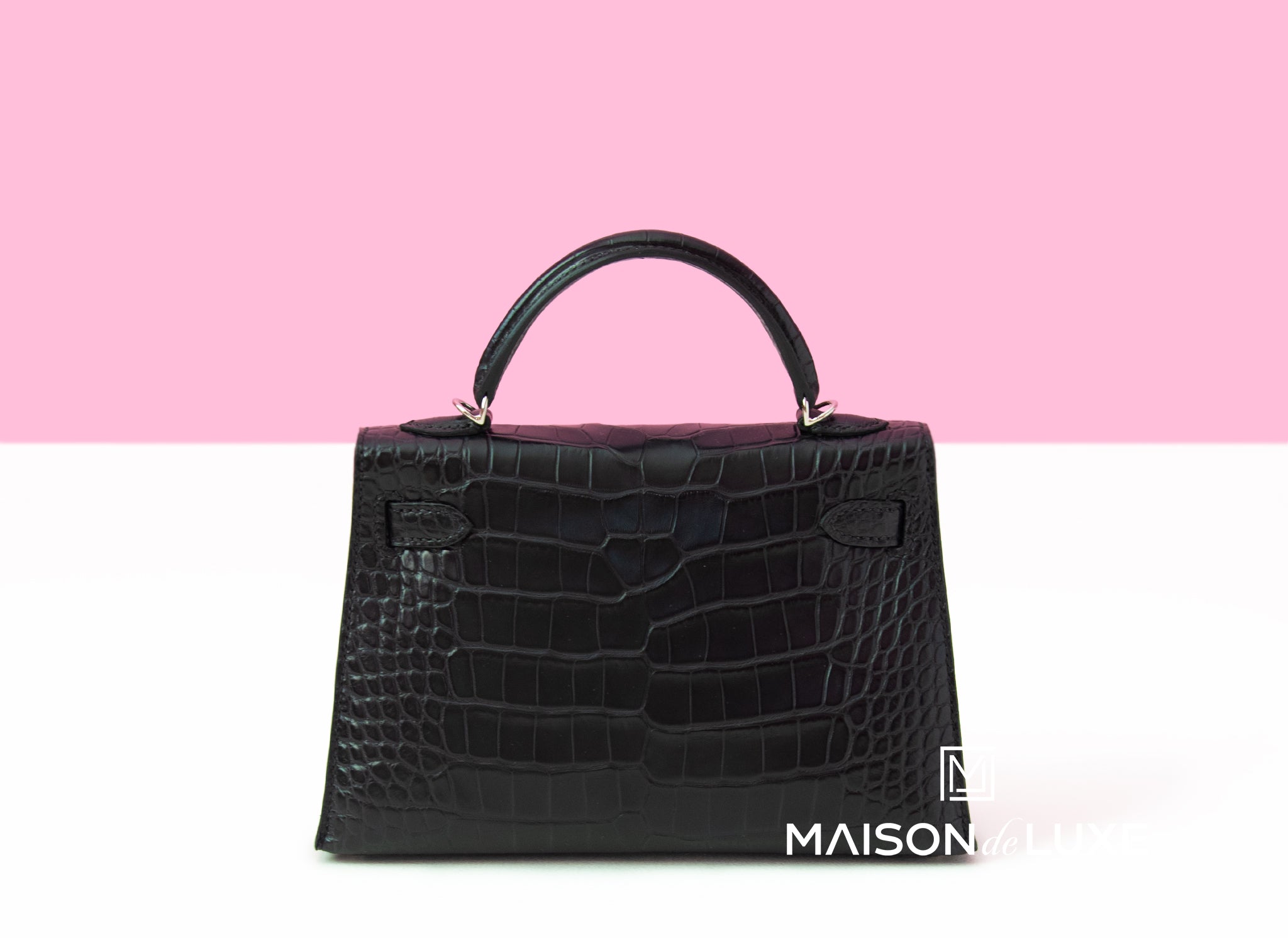 Hermes Mini Kelly II 20 Black HSS Matte Alligator Handbag - Luxury Designer Crossbody Bag for Women | Perfect for Parties, Date Nights & Special Occasions