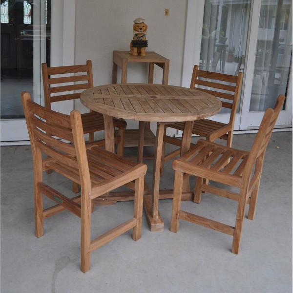 Windham 5-Piece Dining Set - Modern Wooden Table & Chairs for Kitchen, Dining Room, or Outdoor Patio - Perfect for Family Meals & Entertaining Guests