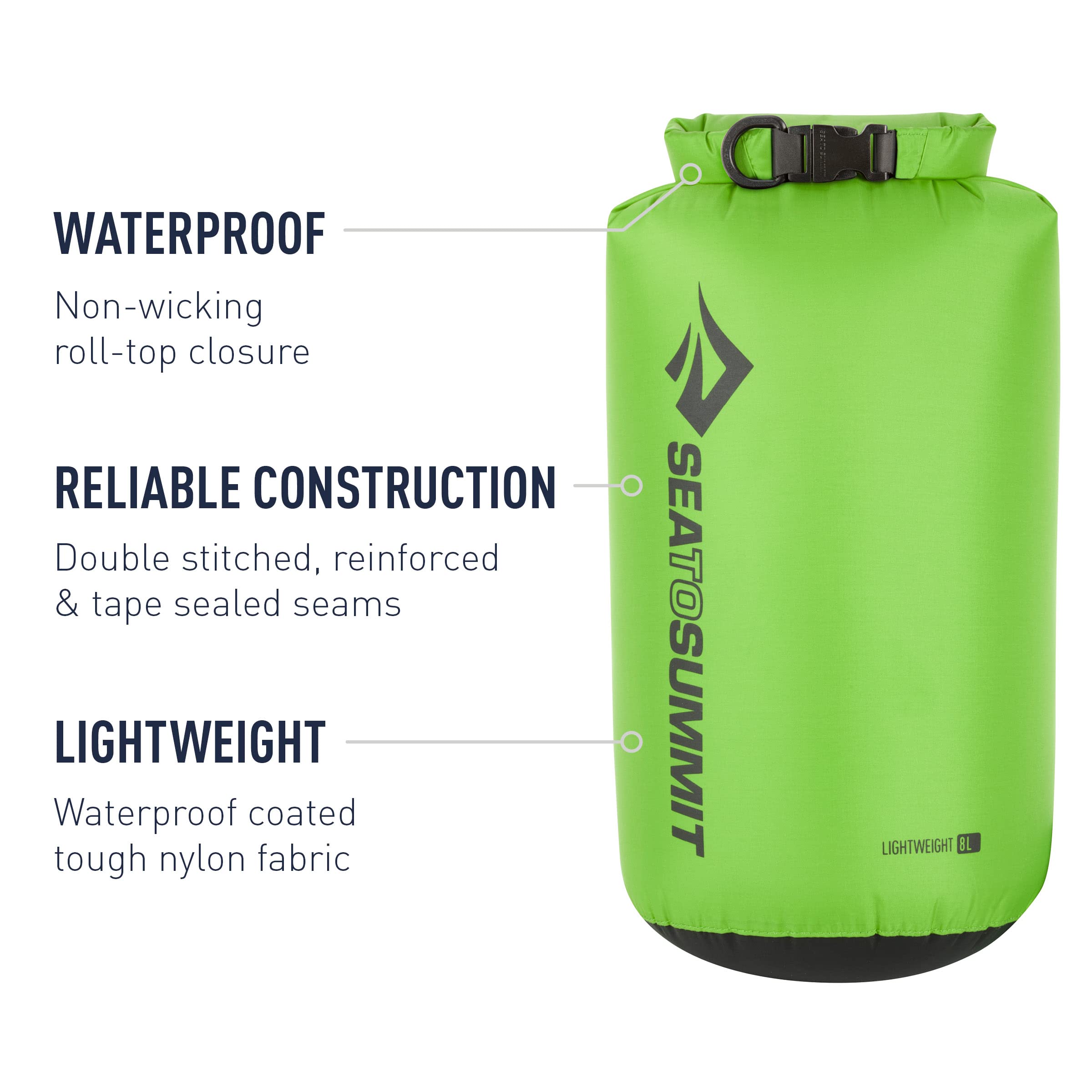 Sea to Summit Lightweight Dry Sack - Waterproof & Durable All-Purpose Dry Bag for Camping, Hiking, Kayaking & Outdoor Adventures