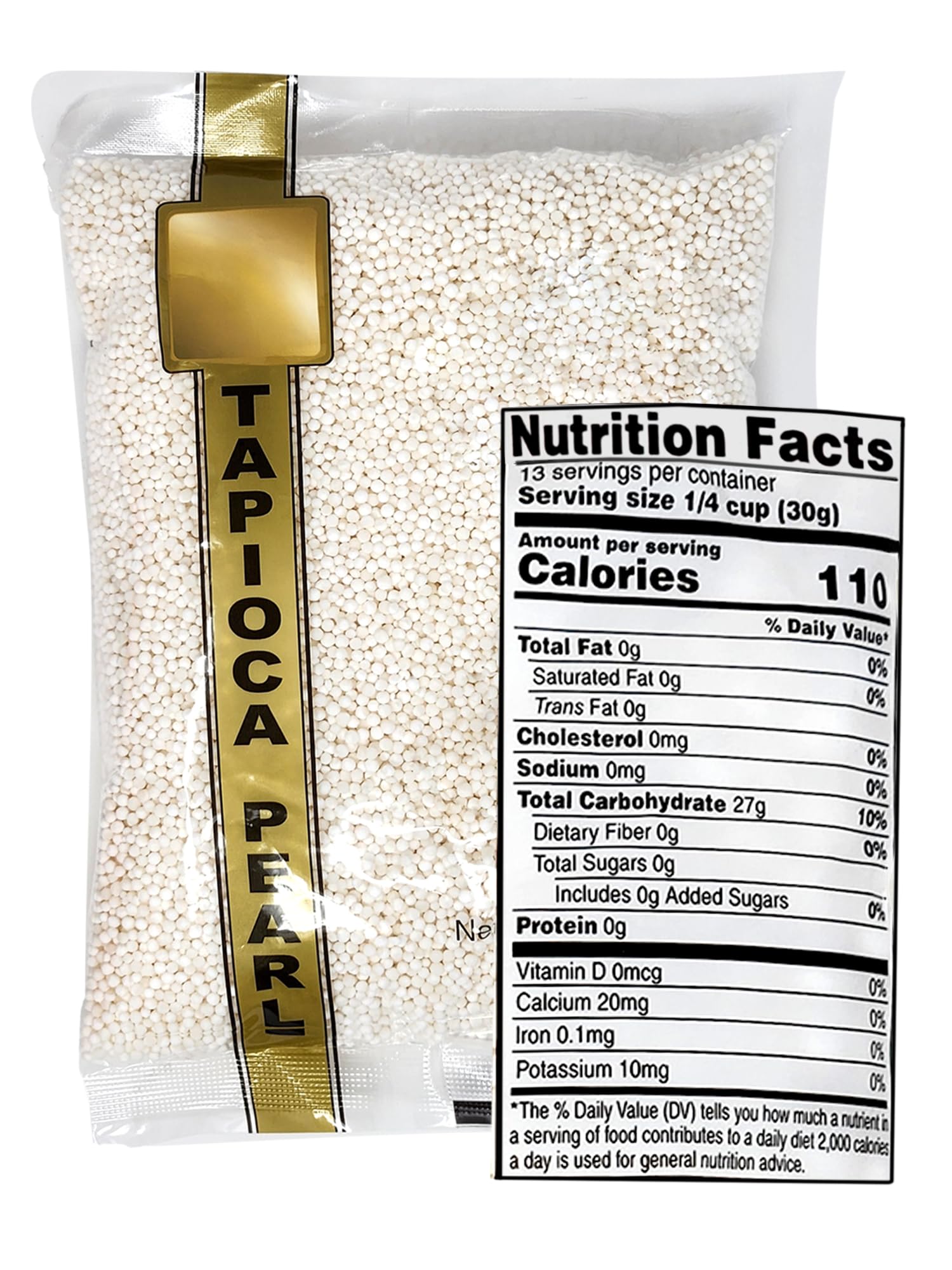 Premium Tapioca Boba Pearls for Bubble Tea - Non-GMO, Gluten-Free Sago Balls Made from Cassava Root | Perfect for Milk Tea, Tapioca Pudding, Asian Desserts, Soups & Sauce Thickening | Great for Home Brewing, Cafes & Bubble Tea Shops