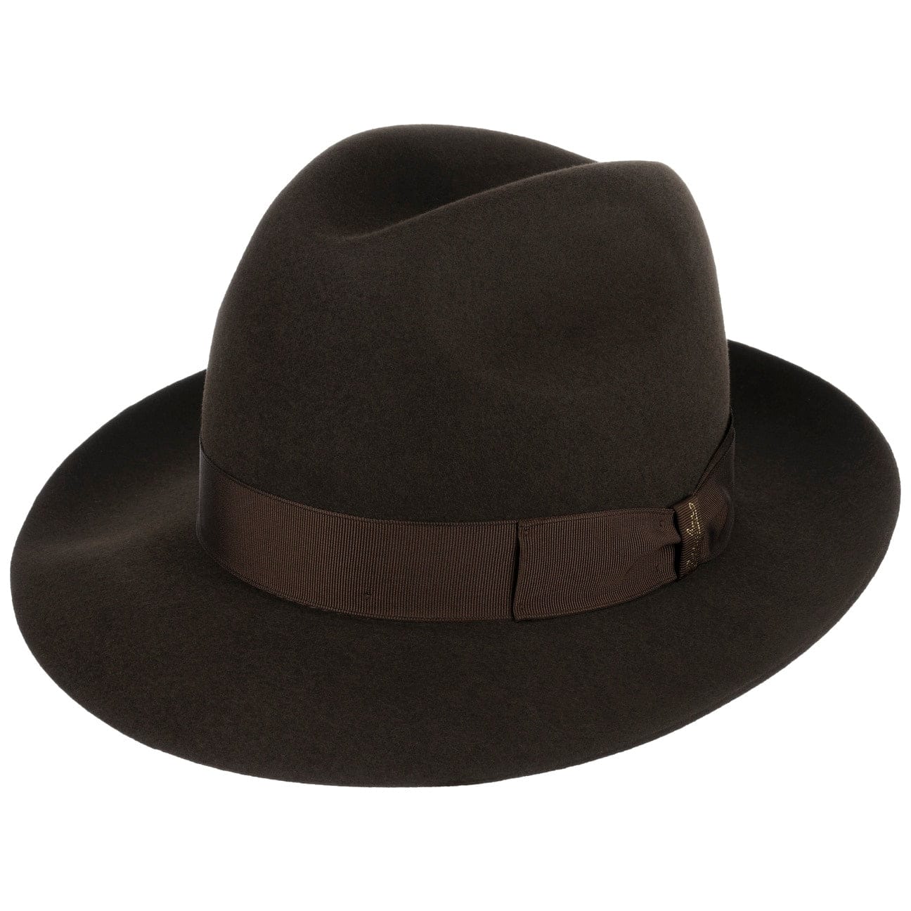 Borsalino Marengo Fur Felt Bogart Hat for Men - Classic Fedora Style for Outdoor, Travel & Formal Occasions