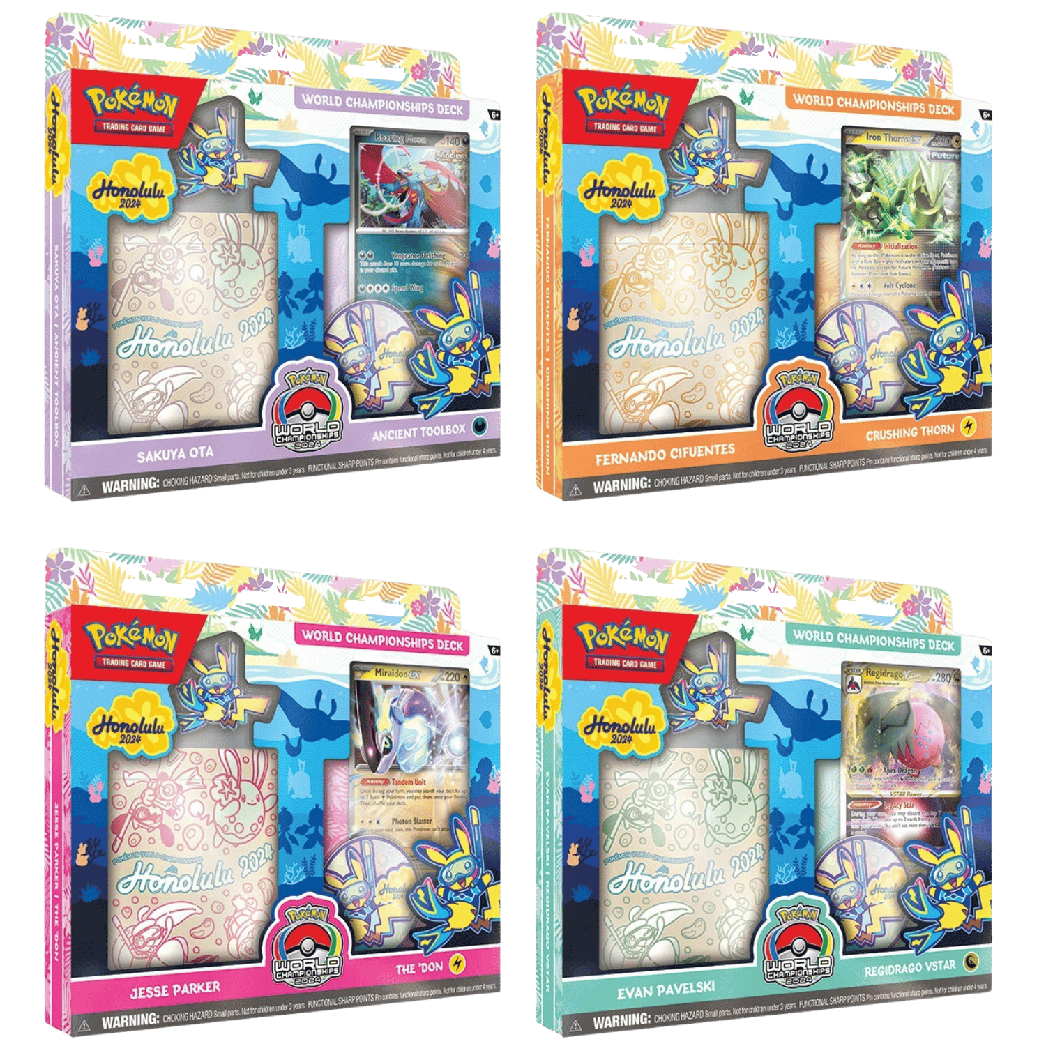 2024 Official Honolulu Pokemon World Championship Deck - Choose Your Favorite Deck | Collectible Trading Card Game for Battles & Tournaments | Perfect for Pokemon TCG Players & Fans