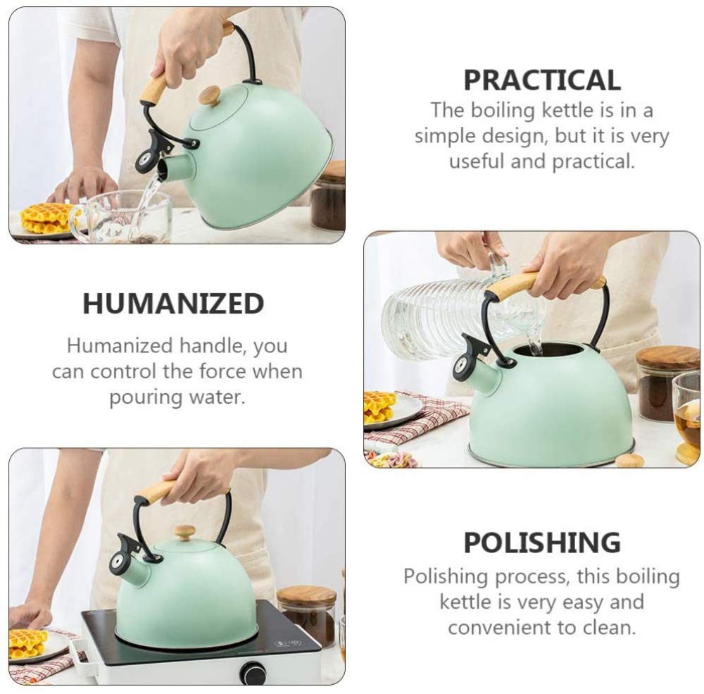 Premium Stainless Steel Whistling Tea Kettle for Stovetop - Classic Design for Gas & Electric Stoves - Perfect for Boiling Water, Making Tea, Coffee & Hot Cocoa at Home or Camping