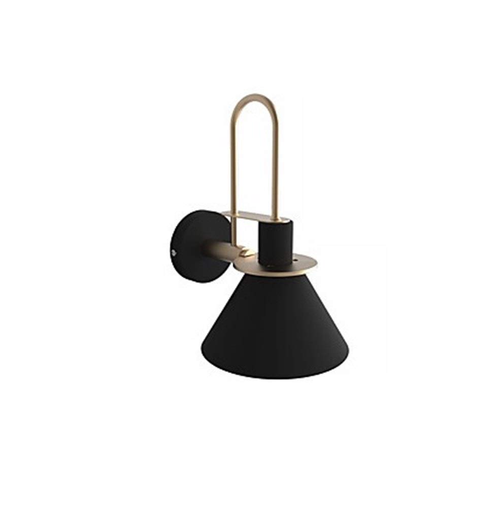 Simple Modern Flush Mount Wall Lights - Brass Trumpet Sconce for Living Room, Bedroom & Hallway - Indoor Wall Lighting Fixture with Colorful Metal Finish - Perfect for Reading Nook & Cozy Spaces