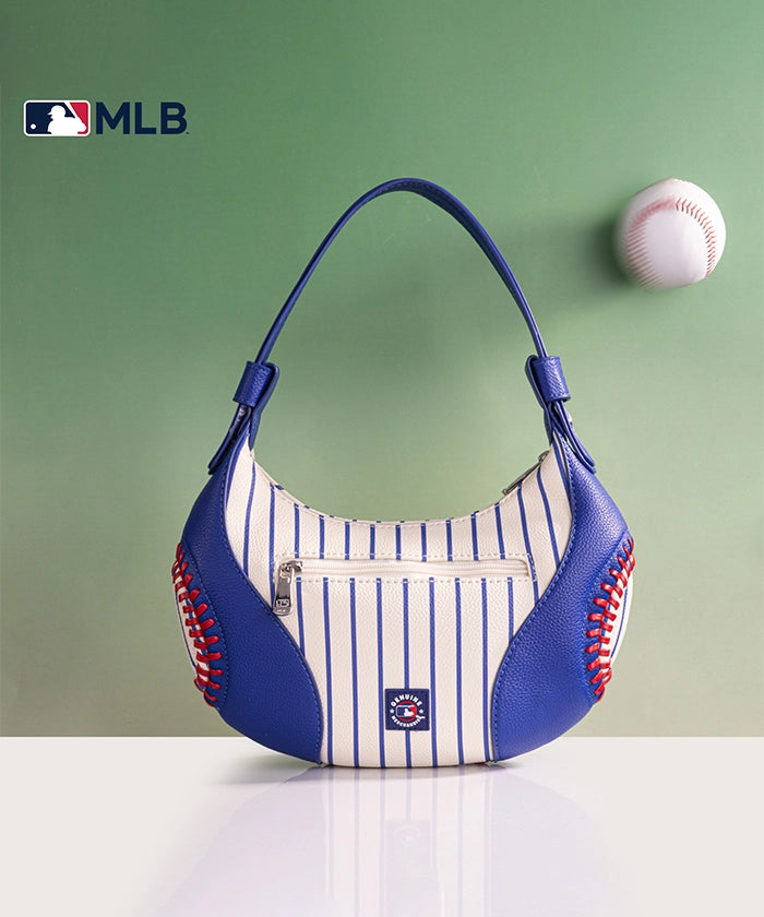 MLB New York Mets Hobo Bag for Women - Stylish Crossbody Shoulder Purse - Perfect for Baseball Games, Shopping & Daily Use