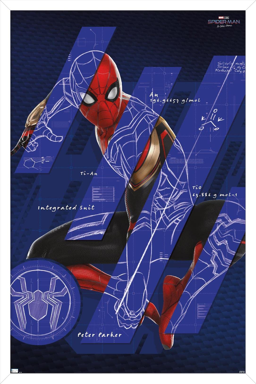 Trends International Marvel Spider-Man: No Way Home Movie Poster - 22.4x14.7 Inch Framed Wall Art Decor for Bedroom, Living Room & Office | Official Licensed Collectible