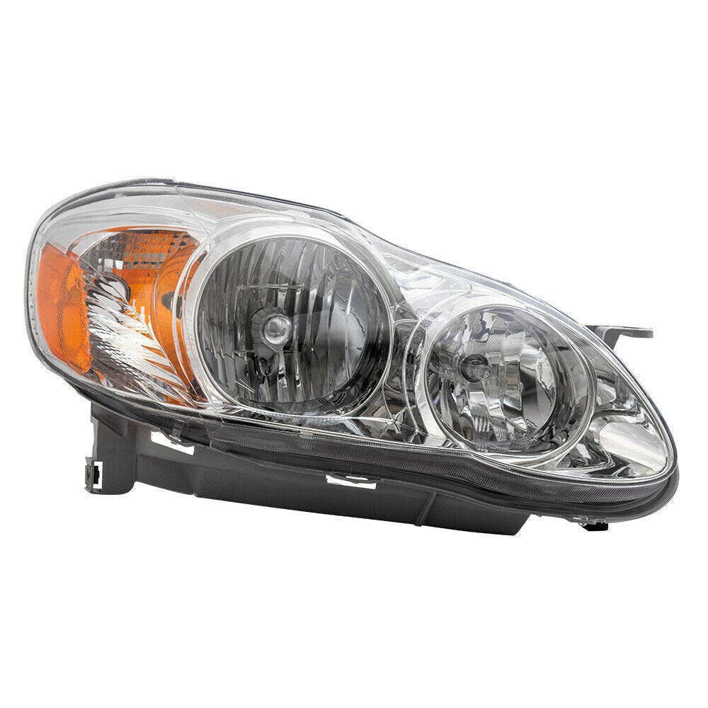 05-08 Toyota Corolla Replacement Halogen Headlight Assembly - Clear Lens for Improved Night Visibility - Perfect for Daily Commuting & Road Trips