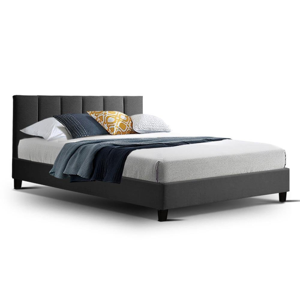Alma Bed Charcoal & Gray Bonnell Spring Mattress - Medium Firm Support for Back Pain Relief - Double Package Included - Perfect for Guest Rooms & Vacation Homes