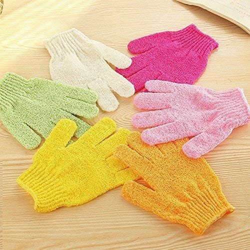 Exfoliating Bath Gloves for Spa & Shower – 2 Pairs of Skin Scrubber Wash Mitts for Deep Cleansing & Massage | Perfect for Dry Skin Care & Body Exfoliation