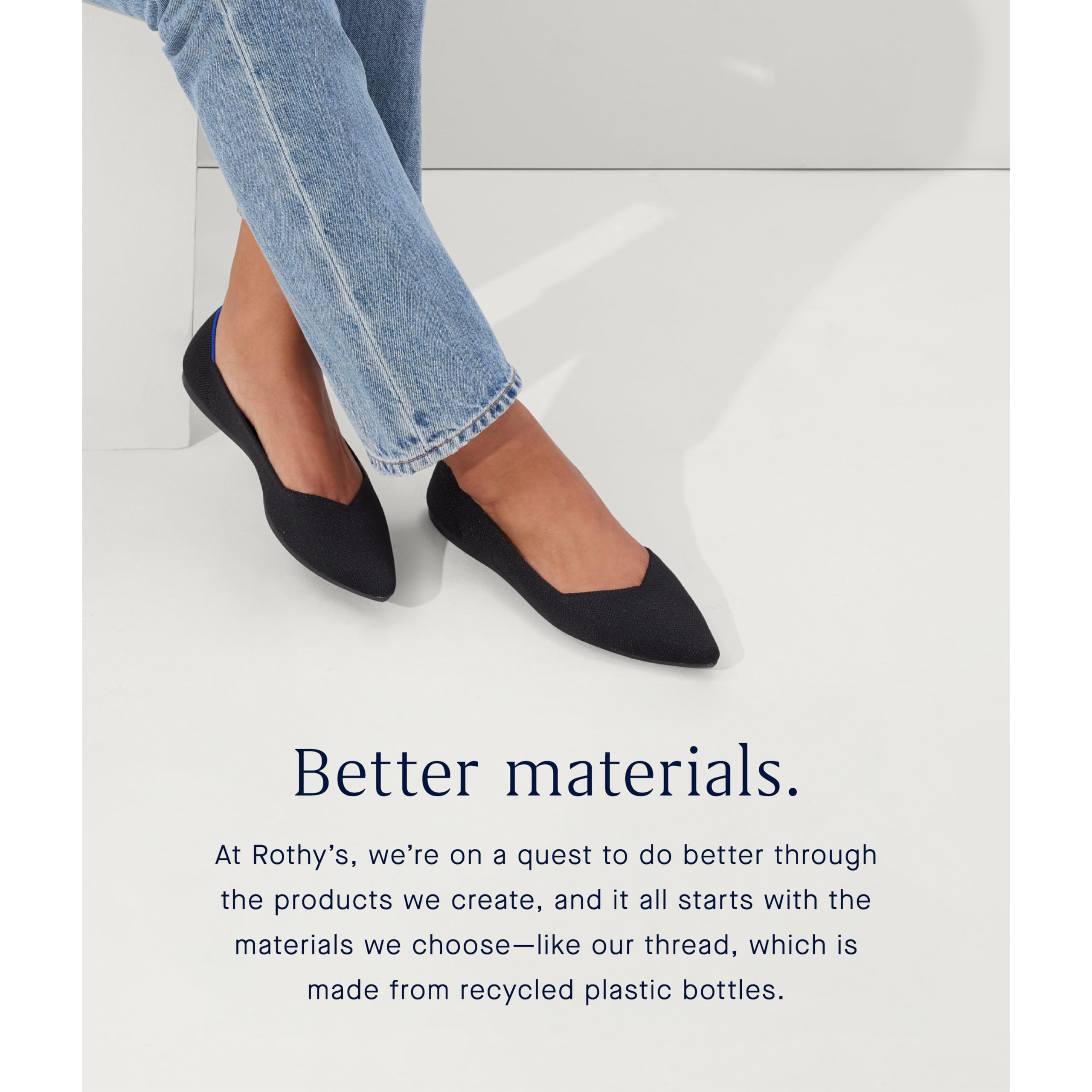 Rothy's The Point Women's Slip-On Shoes | Machine Washable Recycled Plastic Bottle Flats | Eco-Friendly Pointed-Toe Ballet Flats for Work, Travel & Everyday Wear
