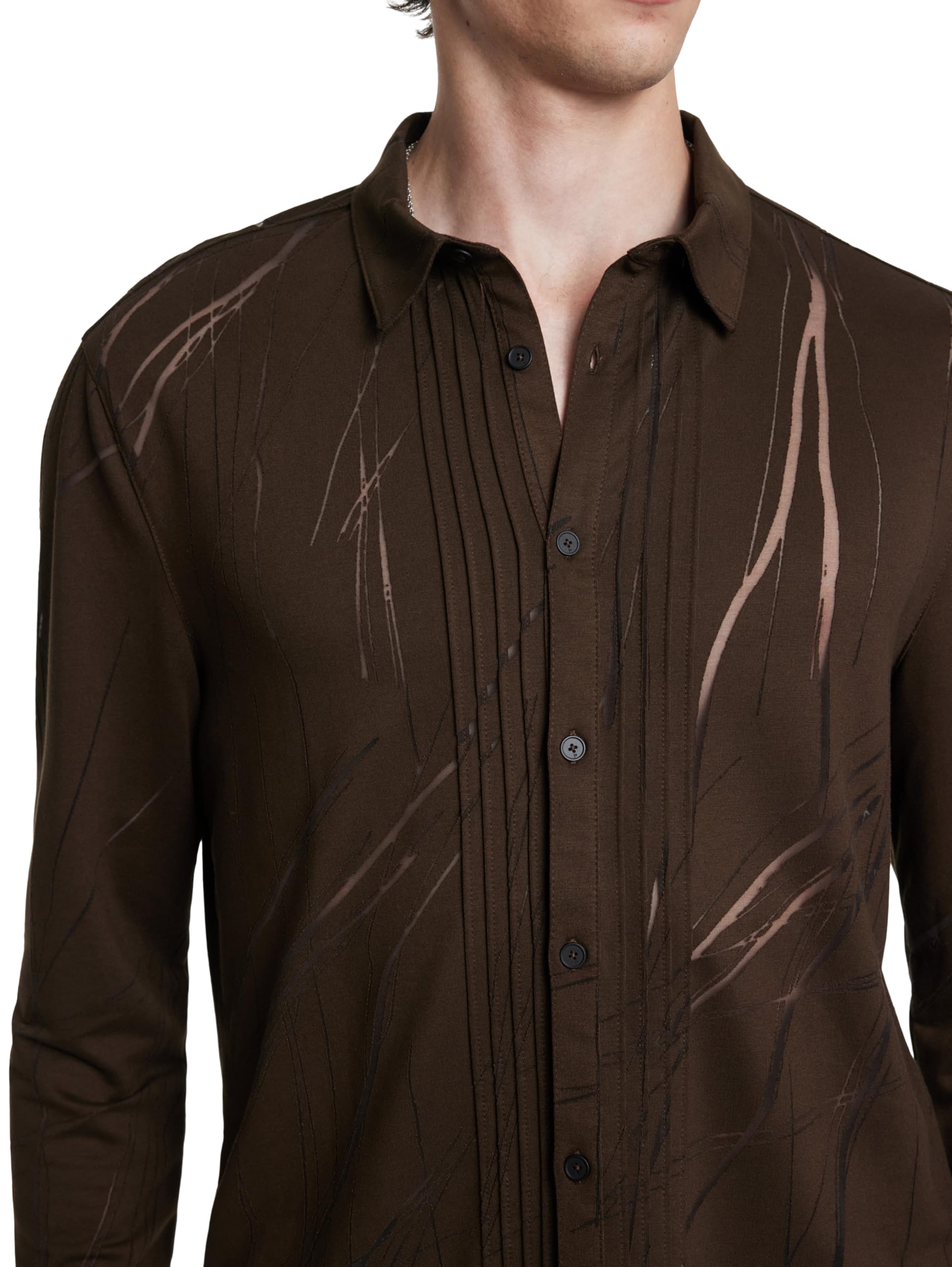 John Varvatos Men's Phoenix Button-Down Shirt - Casual & Stylish Long Sleeve Dress Shirt for Work, Date Night & Special Occasions