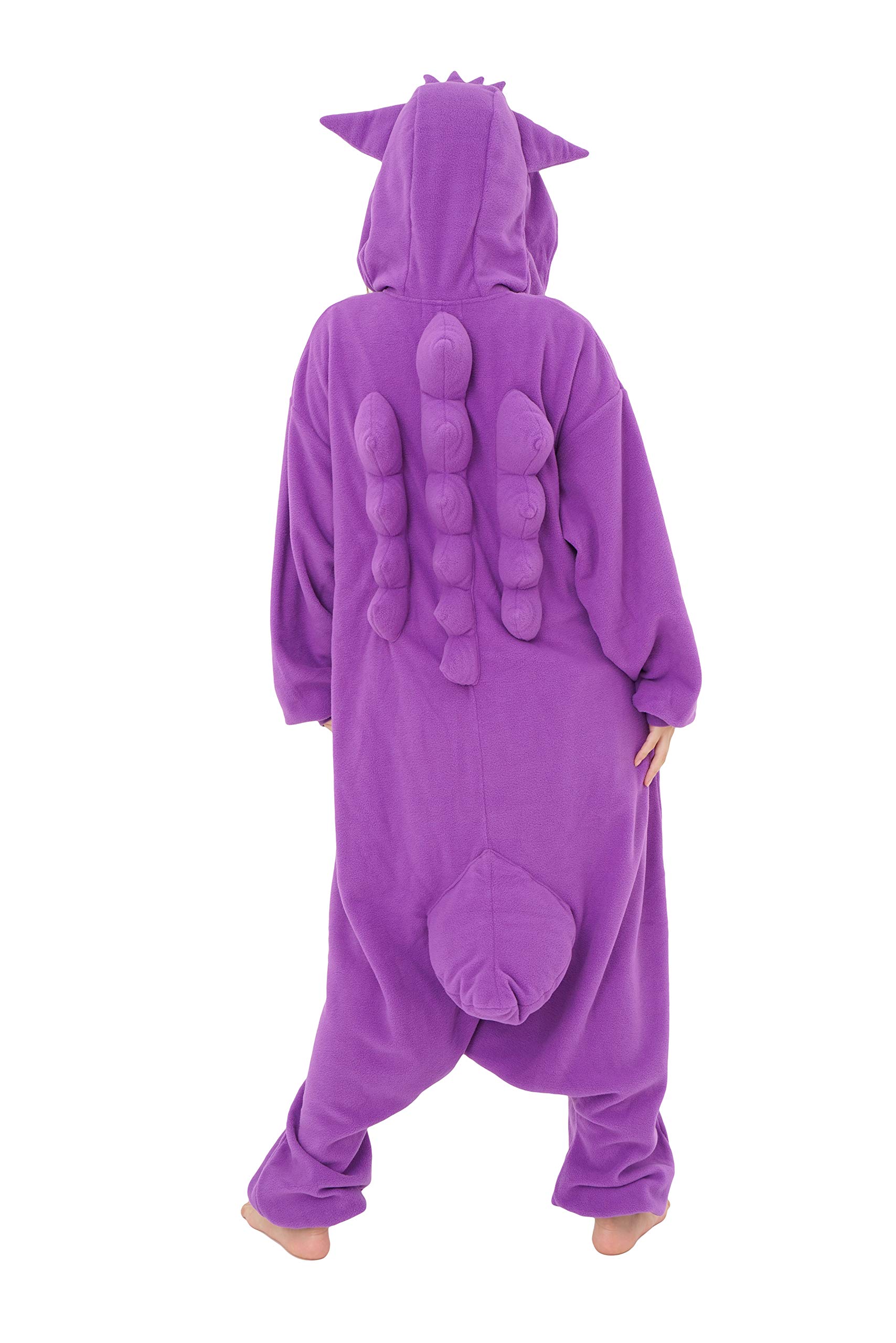 SAZAC Gengar Kigurumi - Premium Adult Pokemon Onesie Pajamas - Soft Halloween Costume for Men & Women - Machine Washable Sleepwear & Loungewear - Perfect for Cosplay, Anime Conventions, and Halloween Parties