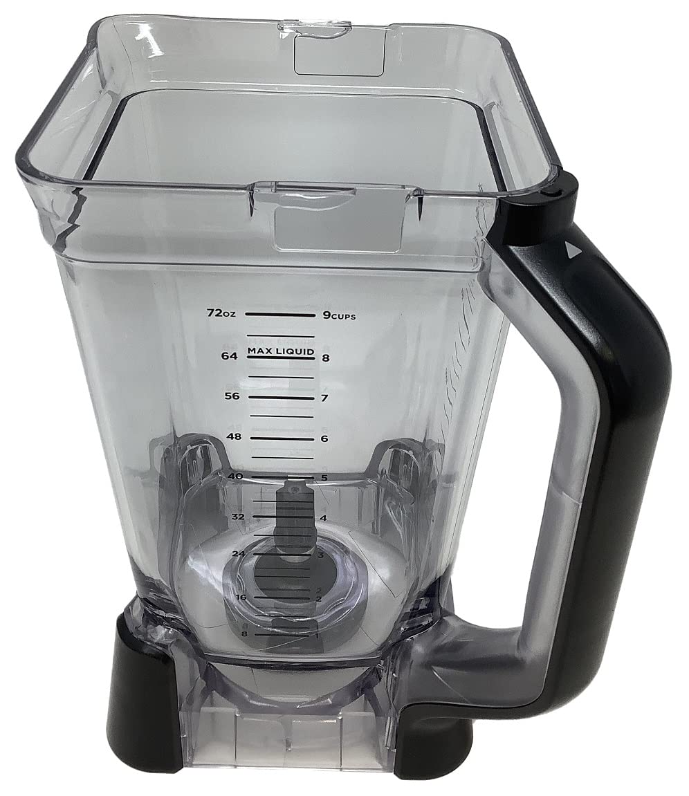 Ninja CT650 Smart Screen Blender Compatible 72 oz Pitcher (9 Cups) - Clear & Black - Perfect for Smoothies, Shakes, and Meal Prep