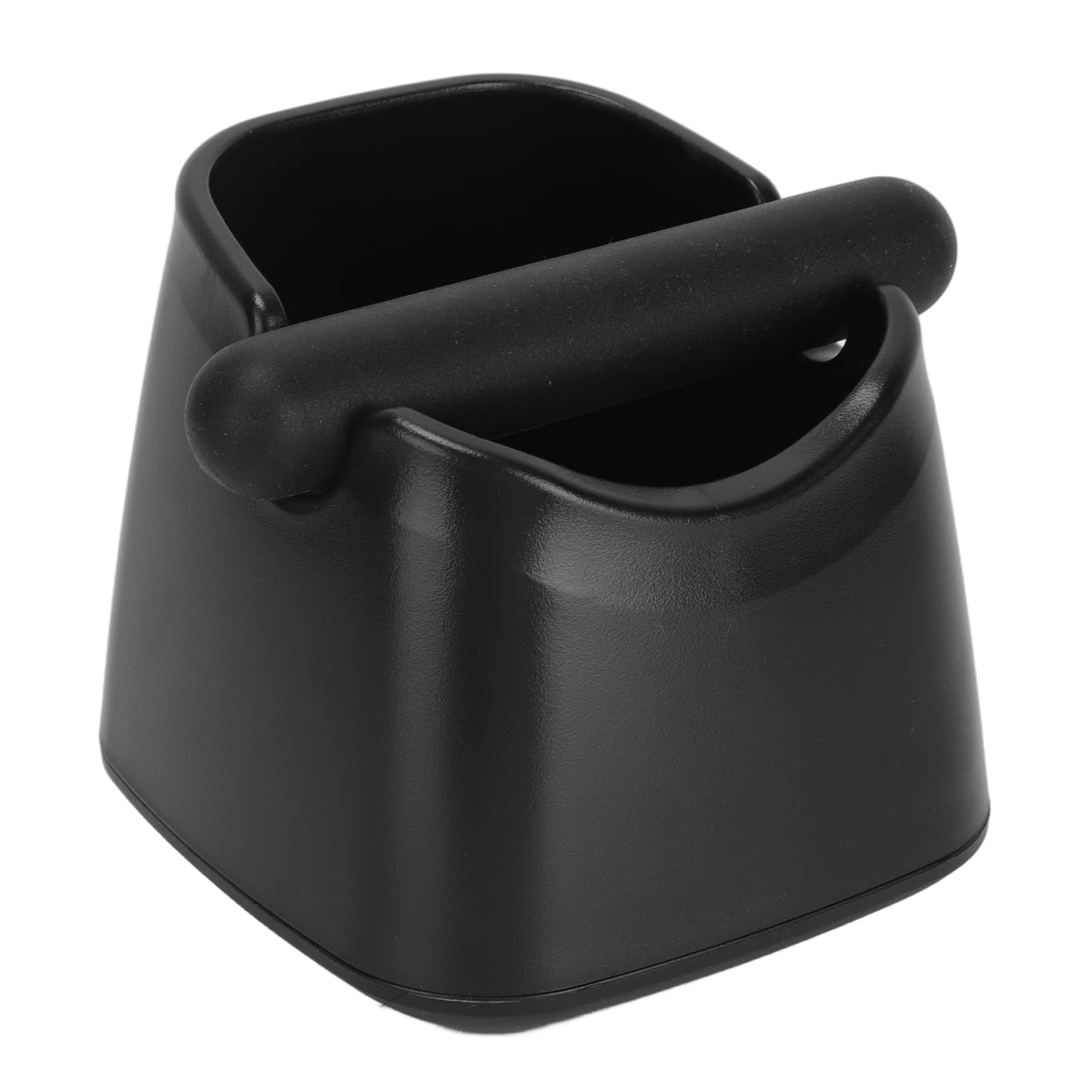 Tgoon Knock Bin Container - Durable Coffee Knock Box with Removable Bar, Splatter-Proof Design for Espresso Grounds (Black) | Perfect for Home Baristas & Coffee Shops