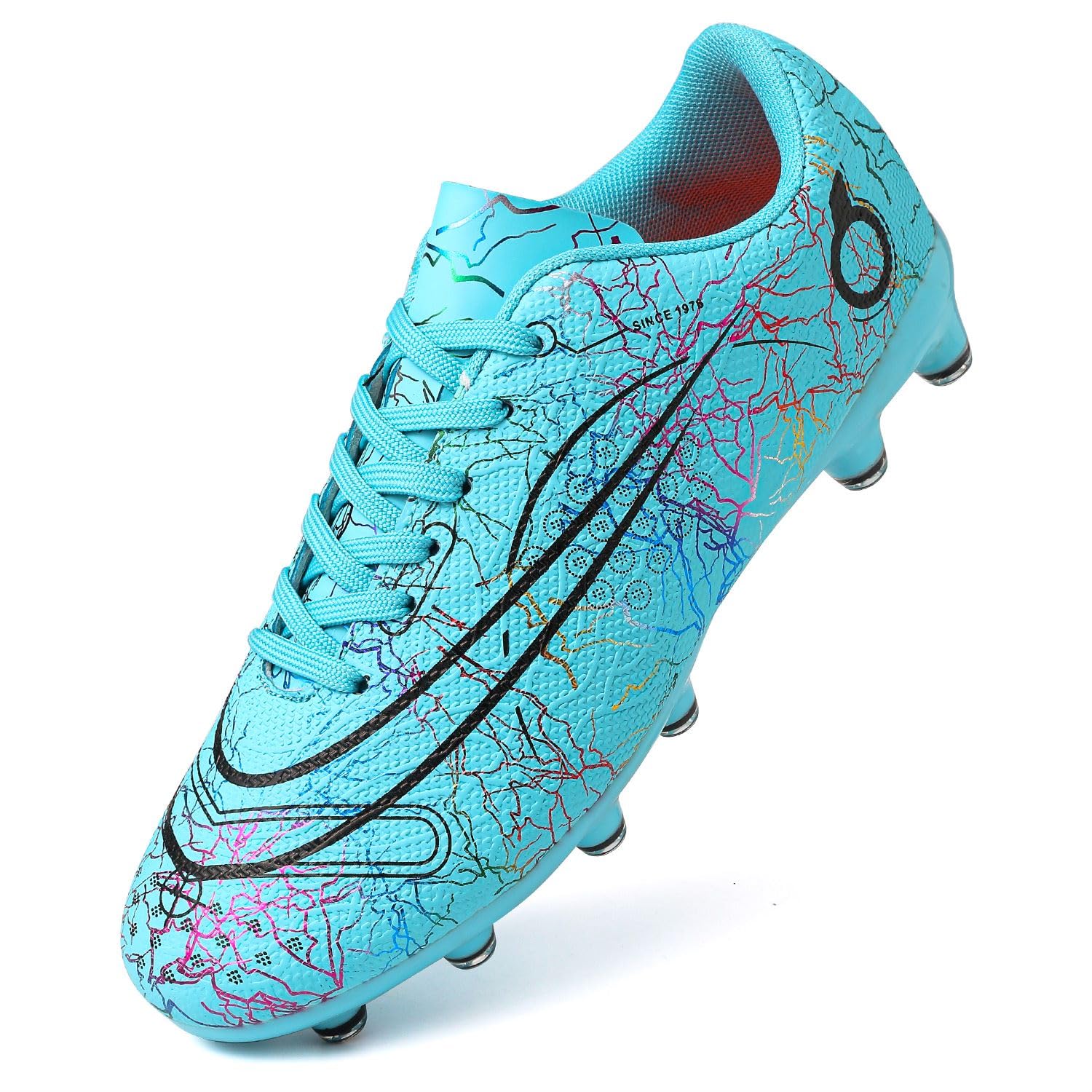 Kids Soccer Cleats for Boys & Girls - Firm Ground & Turf Football Shoes for Toddler/Little Kid/Big Kid - Lightweight Outdoor Training Shoes for Youth Soccer Matches & Practice