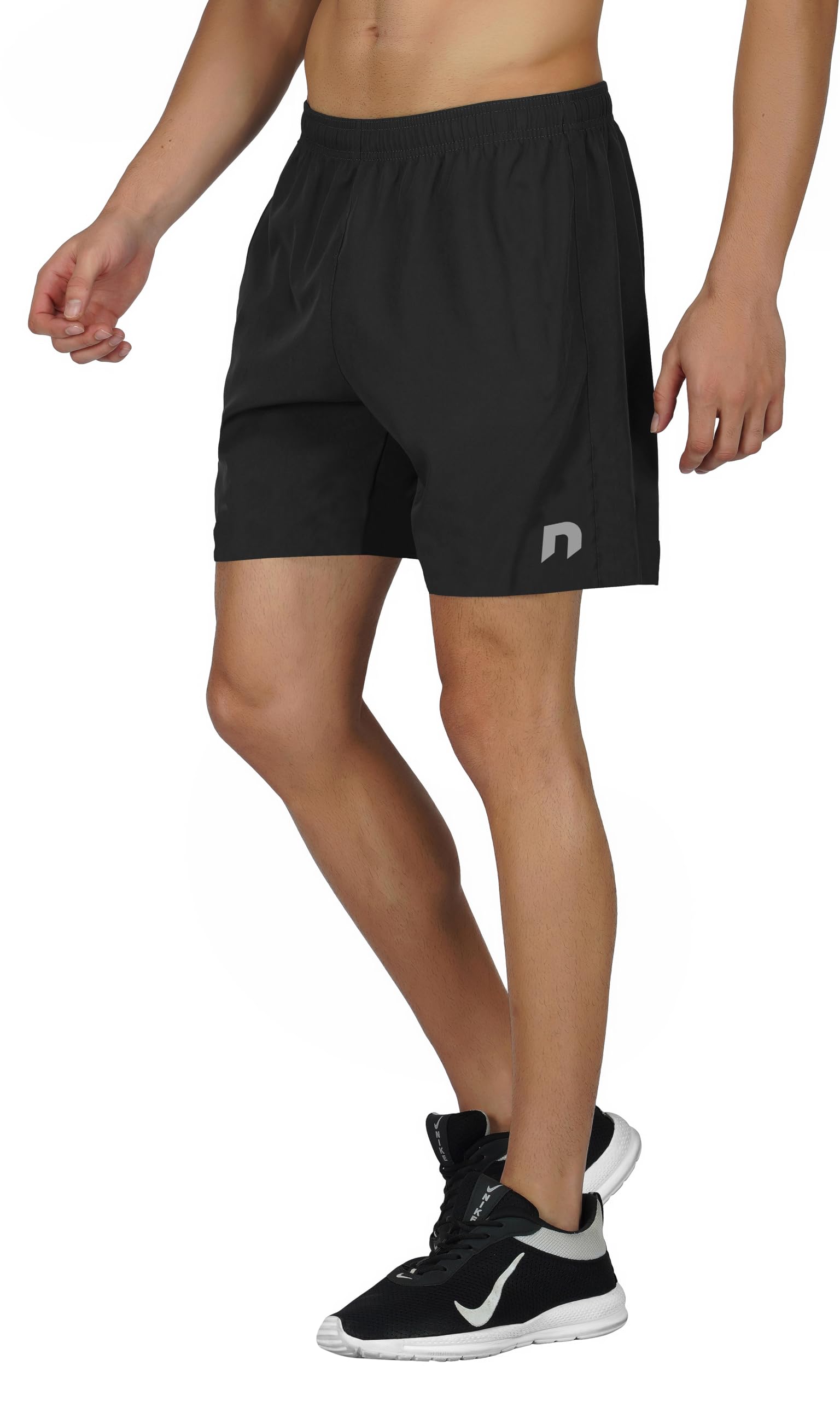 NEVER LOSE Men's Quick-Dry Polyester Yoga & Running Shorts with Pockets - Lightweight Gym Workout Shorts for Summer Sports & Active Lifestyle
