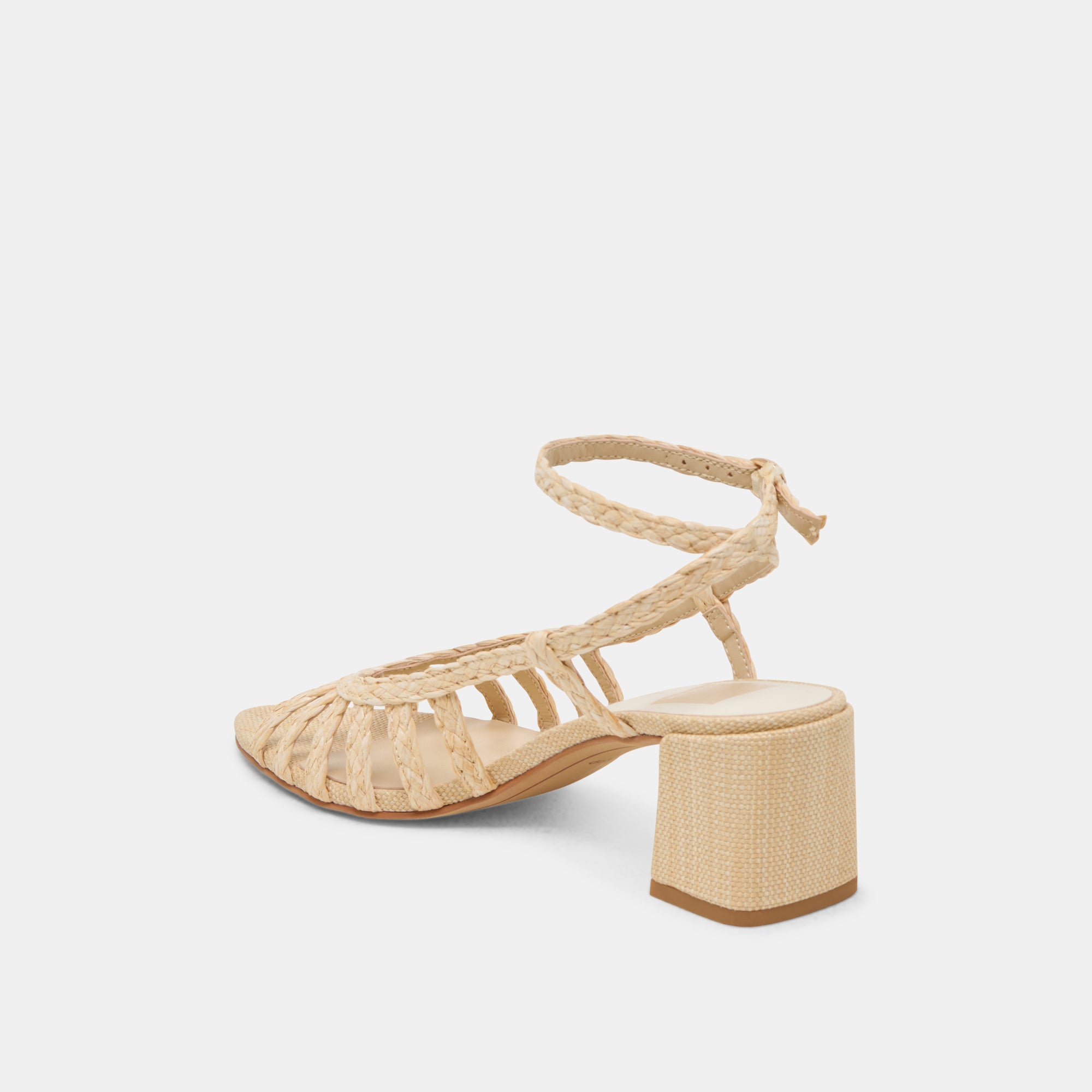 YASMIN Women's Natural Raffia Heels - Comfortable Summer Wedge Sandals for Beach, Vacation, and Casual Outings