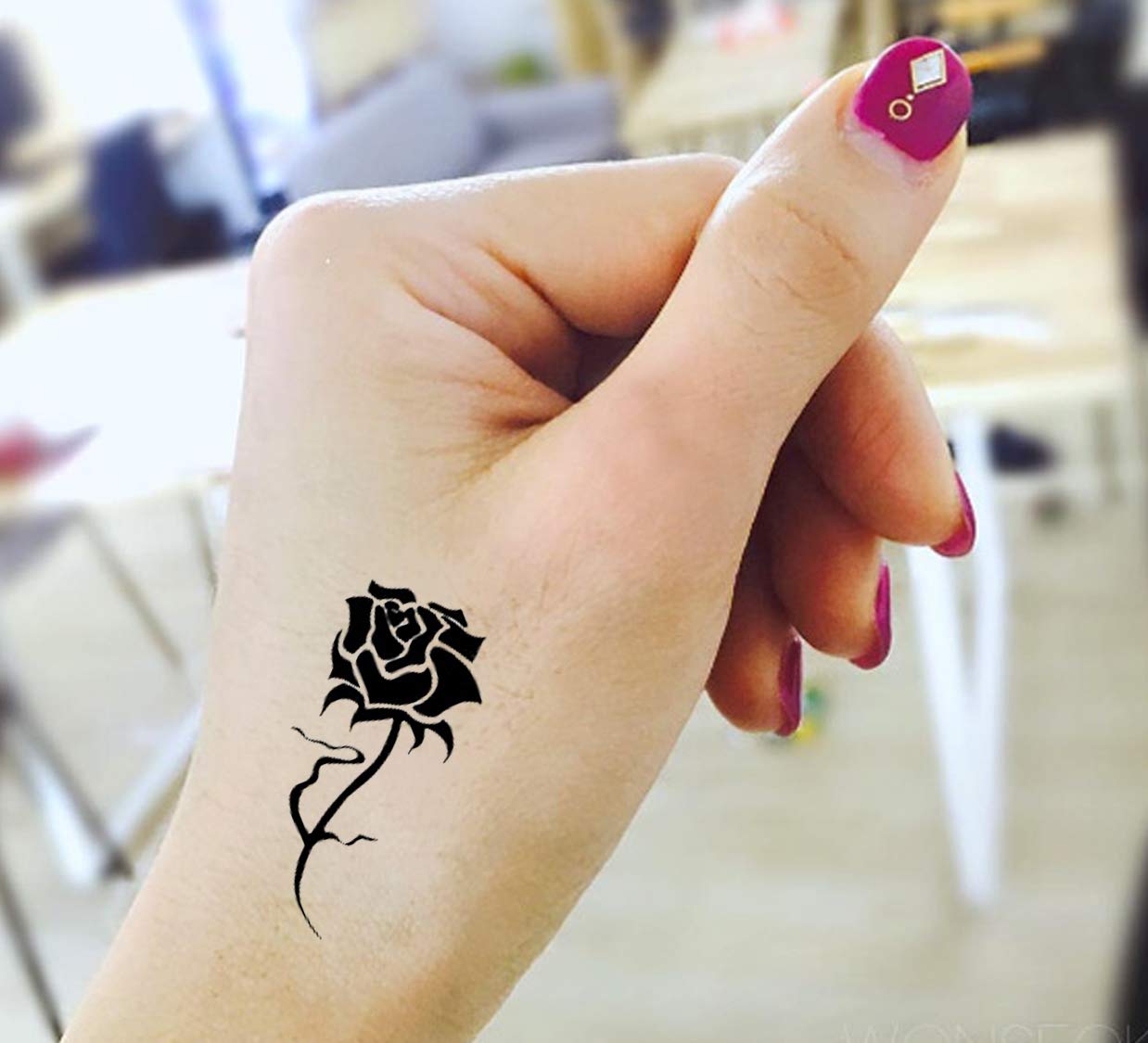 Waterproof Temporary Tattoo Stickers for Men & Women - 3D Realistic Floral, Butterfly, Star & Wolf Designs - Armband & Word Tattoos (60mm x 105mm, Pack of 18) - Perfect for Parties, Halloween Costumes & Festival Body Art