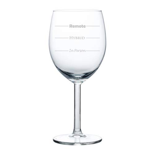 10 oz Funny Wine Glass Goblet for Remote & Hybrid Teachers - Perfect Gift for Work From Home, Virtual Meetings & Relaxing After Work - Ideal for Online Classes, Happy Hours & Stress Relief - Great for Virtual Happy Hours, Teacher Appreciation Gifts & Home Office Decor | Use for Virtual Parties, Online Teaching, Home Office Decor & Relaxation Gifts